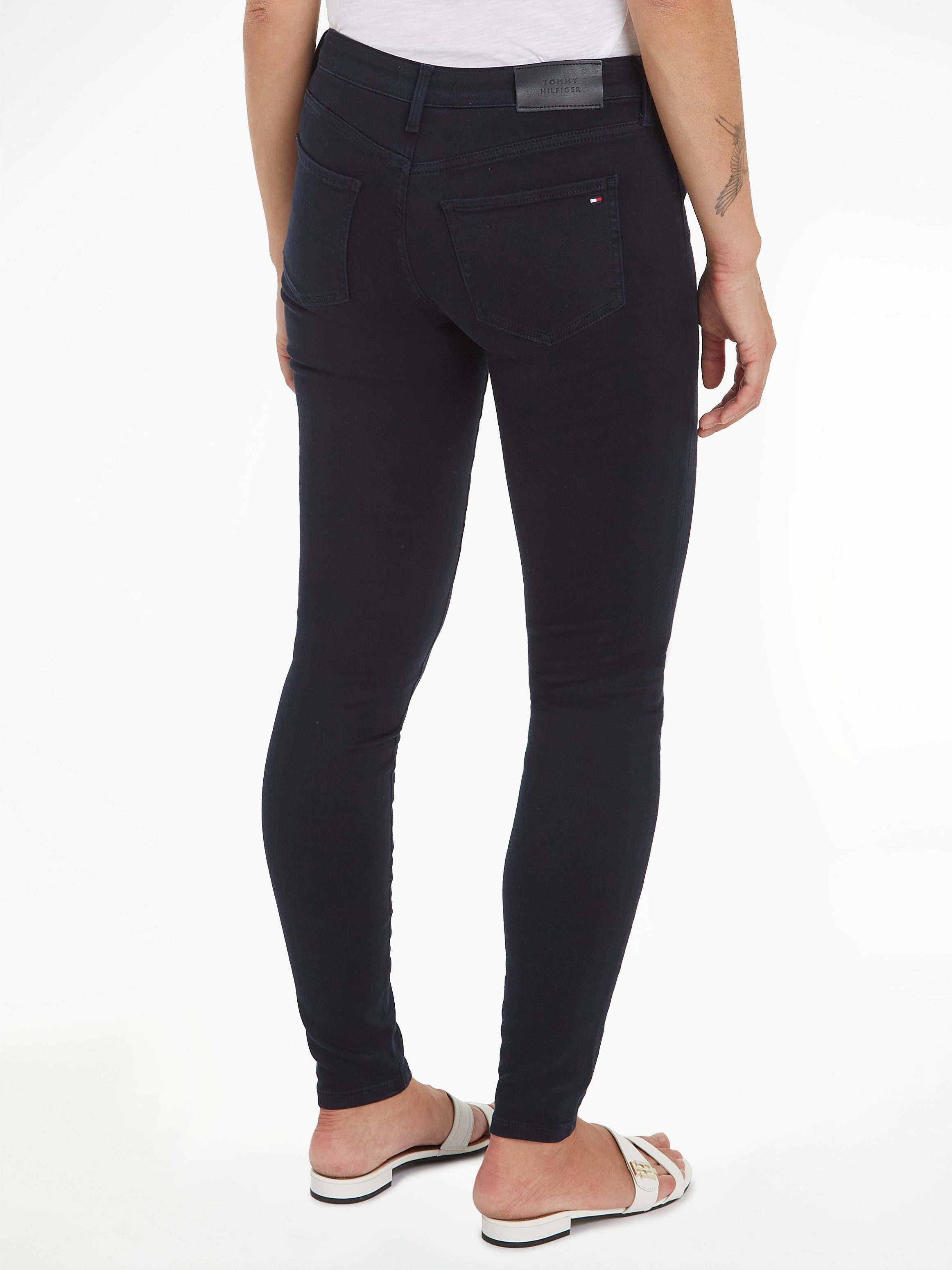 Tommy Hilfiger Skinny fit jeans TH FLEX COMO SKINNY RW GYA met tommy hilfiger logo-badge (TH FLEX COMO SKINNY RW)