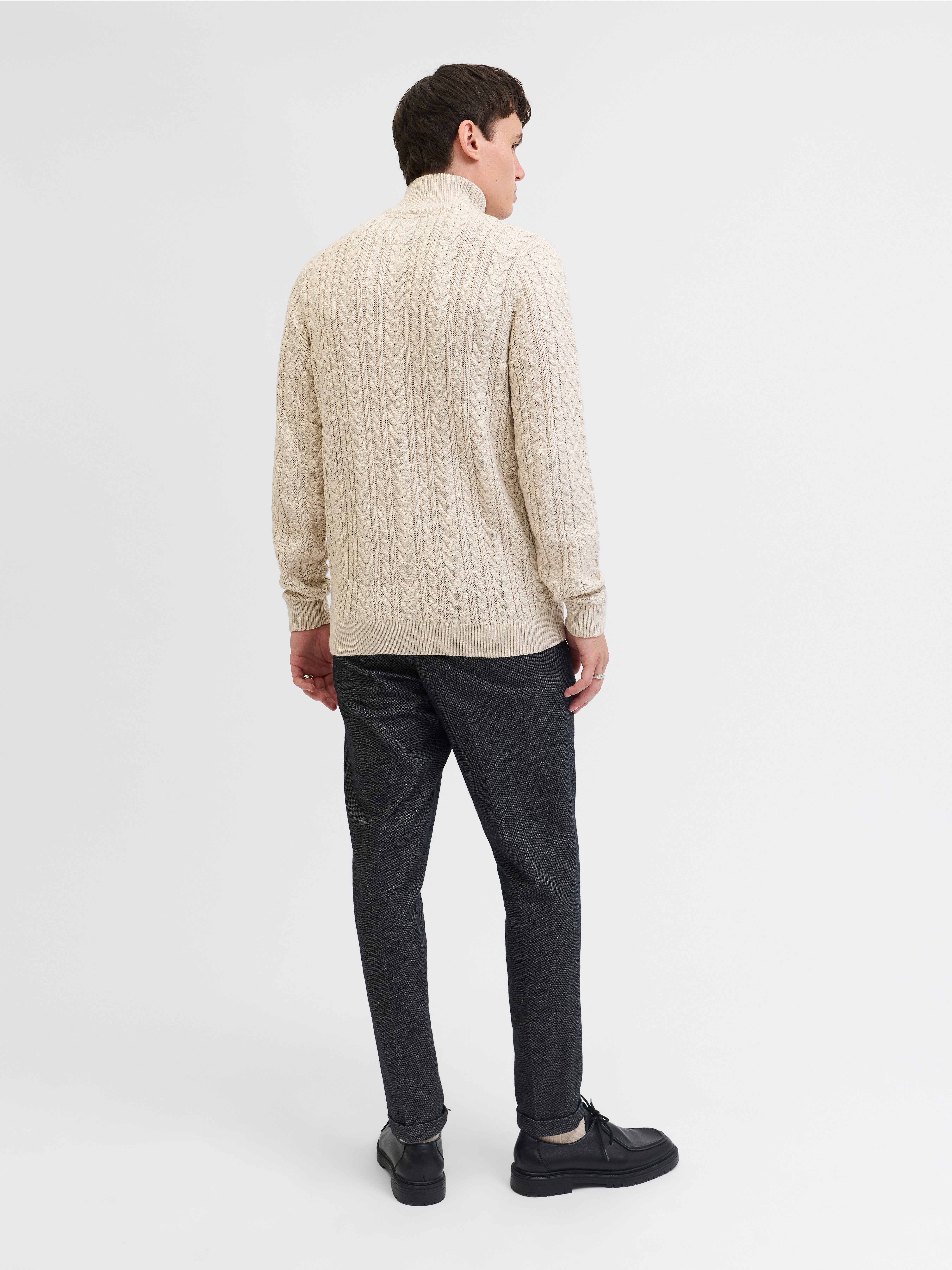 Jack & Jones Schipperstrui JPRBLUSEAN KNIT CABLE HALF ZIP SN