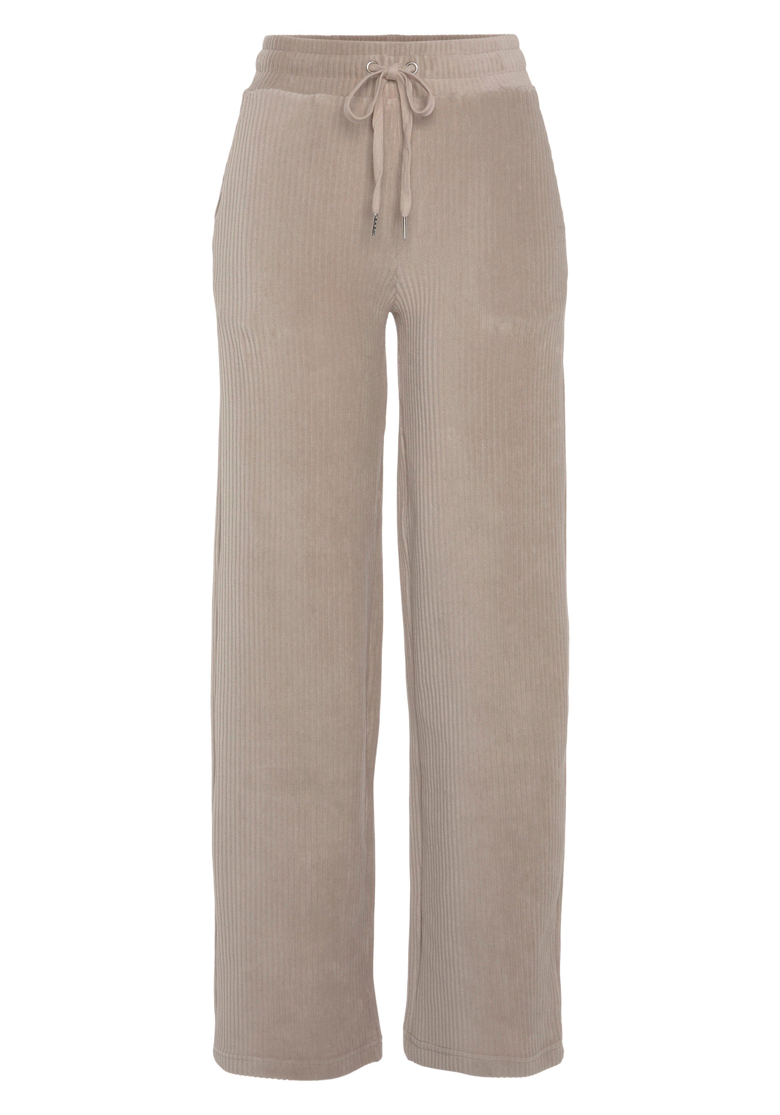 Vivance Homewearbroek -Loungebroek met brede elastische cord structuur, loungewear
