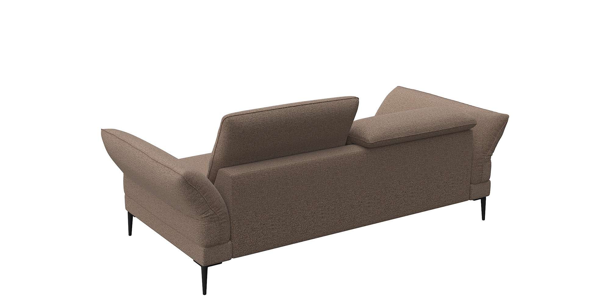 FLEXLUX 2,5-zits Salino, functie-sofa, relaxsofa Bank met arm- en hoofdeinde verstellingen, koudschuim & staalgolven