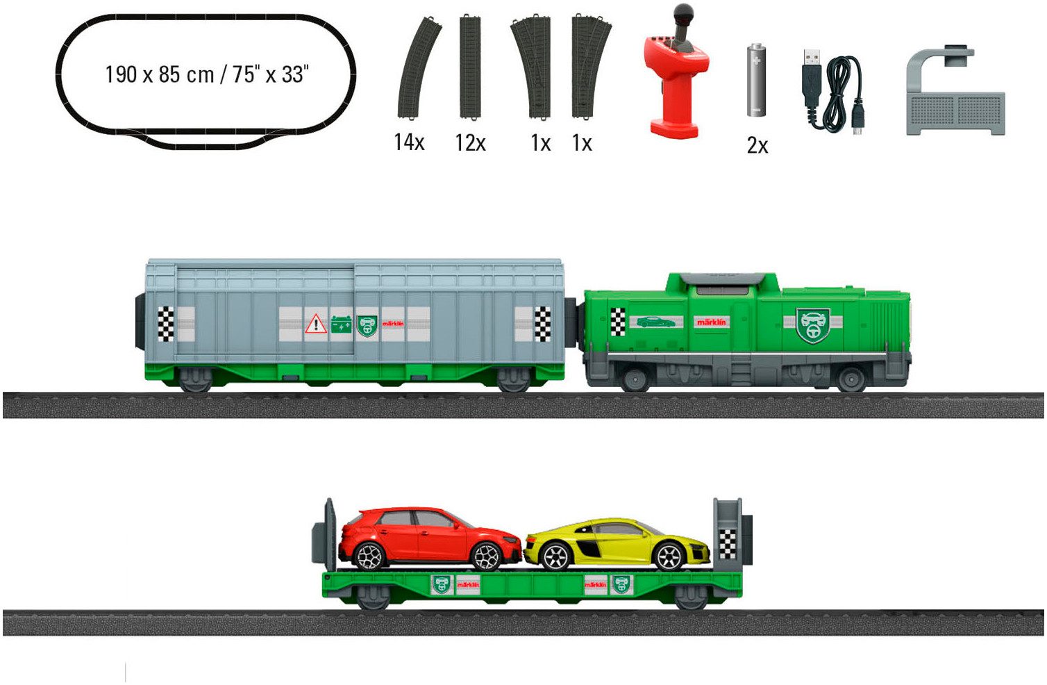 Märklin Speelgoedspoorset Märklin my world - startset autotransport - 29347 (set)