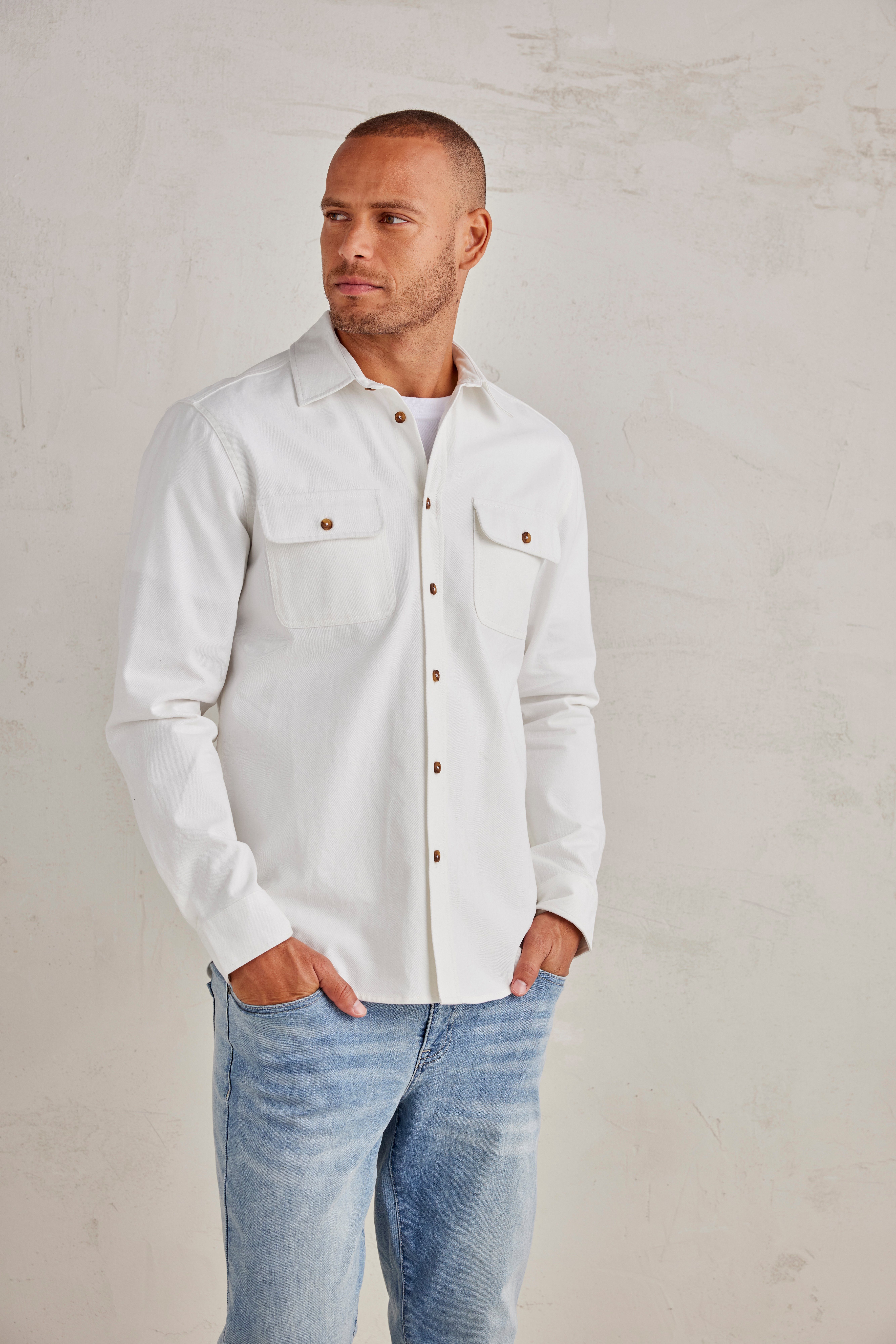 John Devin Overhemd met lange mouwen Coole overshirt