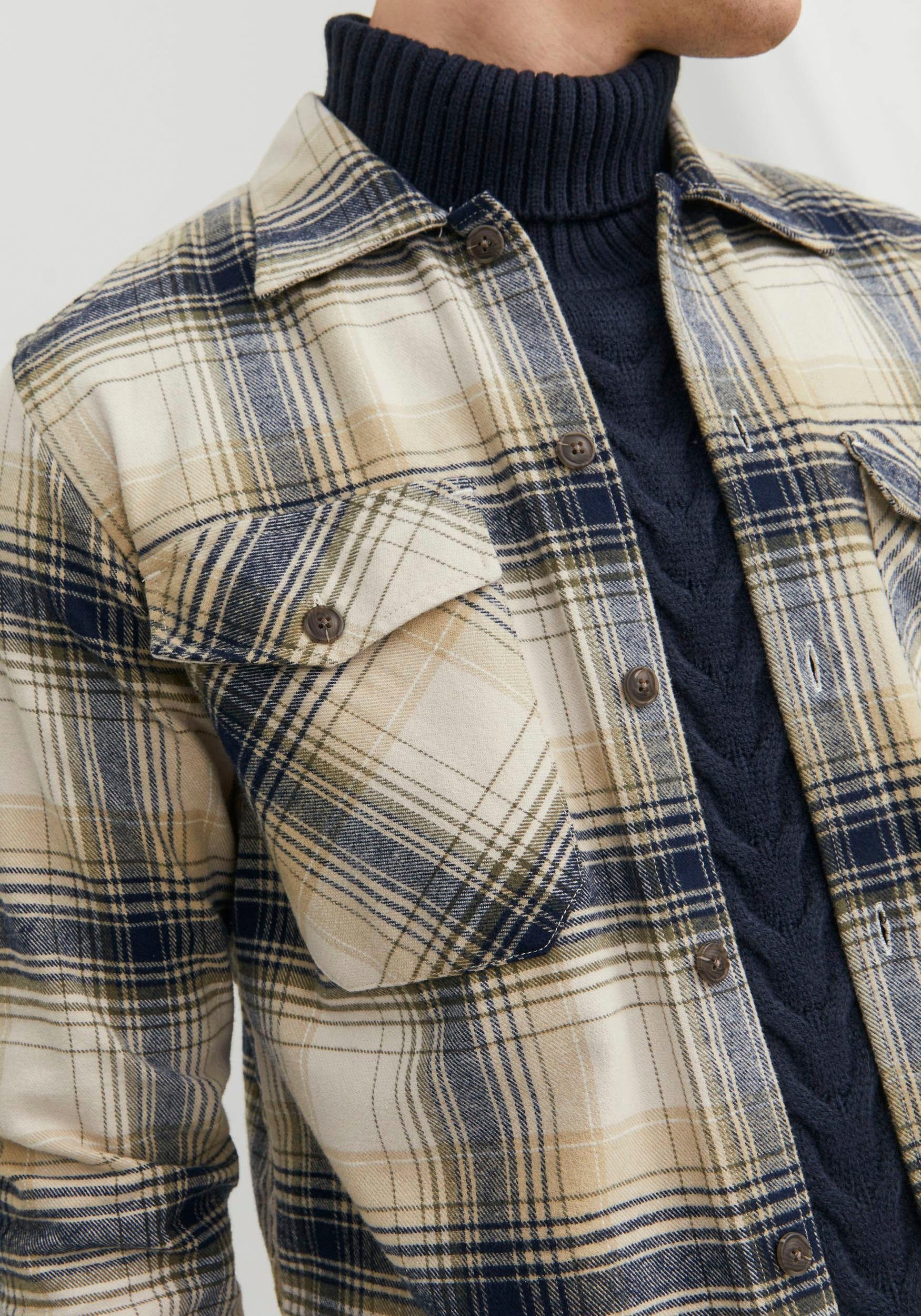 Jack & Jones Overhemd met lange mouwen JJEEDDIE OVERSHIRT LS NOOS