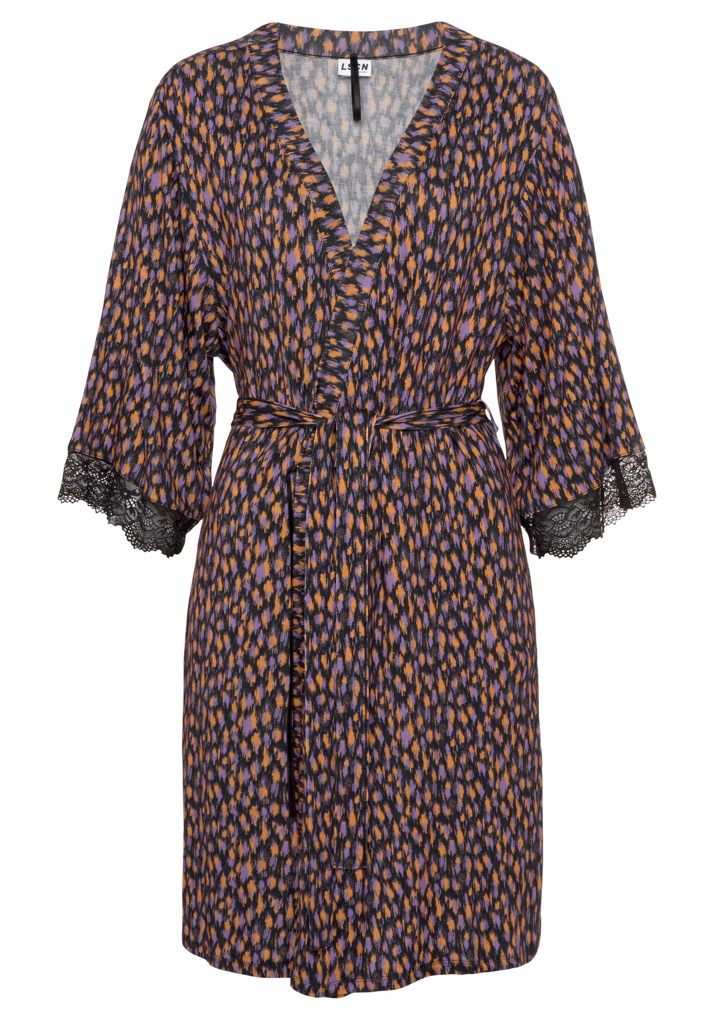 LSCN by LASCANA Kimono met kanten details