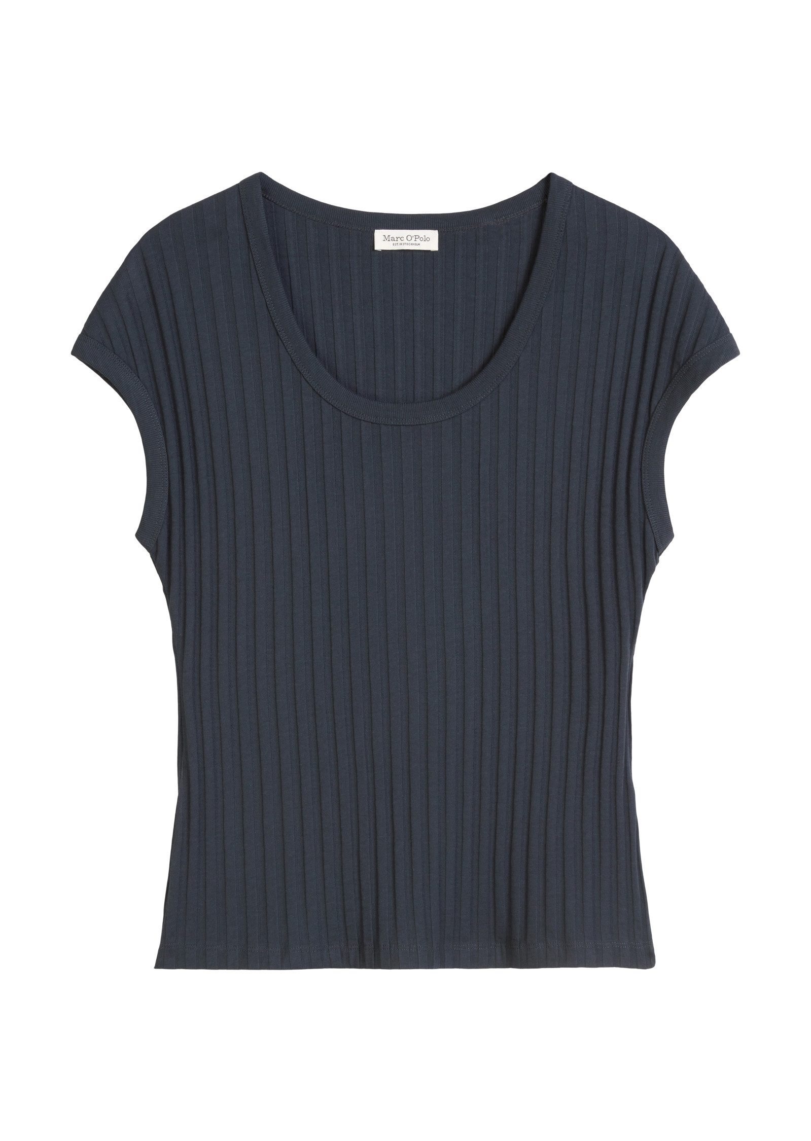 Marc O'Polo T-shirt luchtig gebreid patroon, slim fit