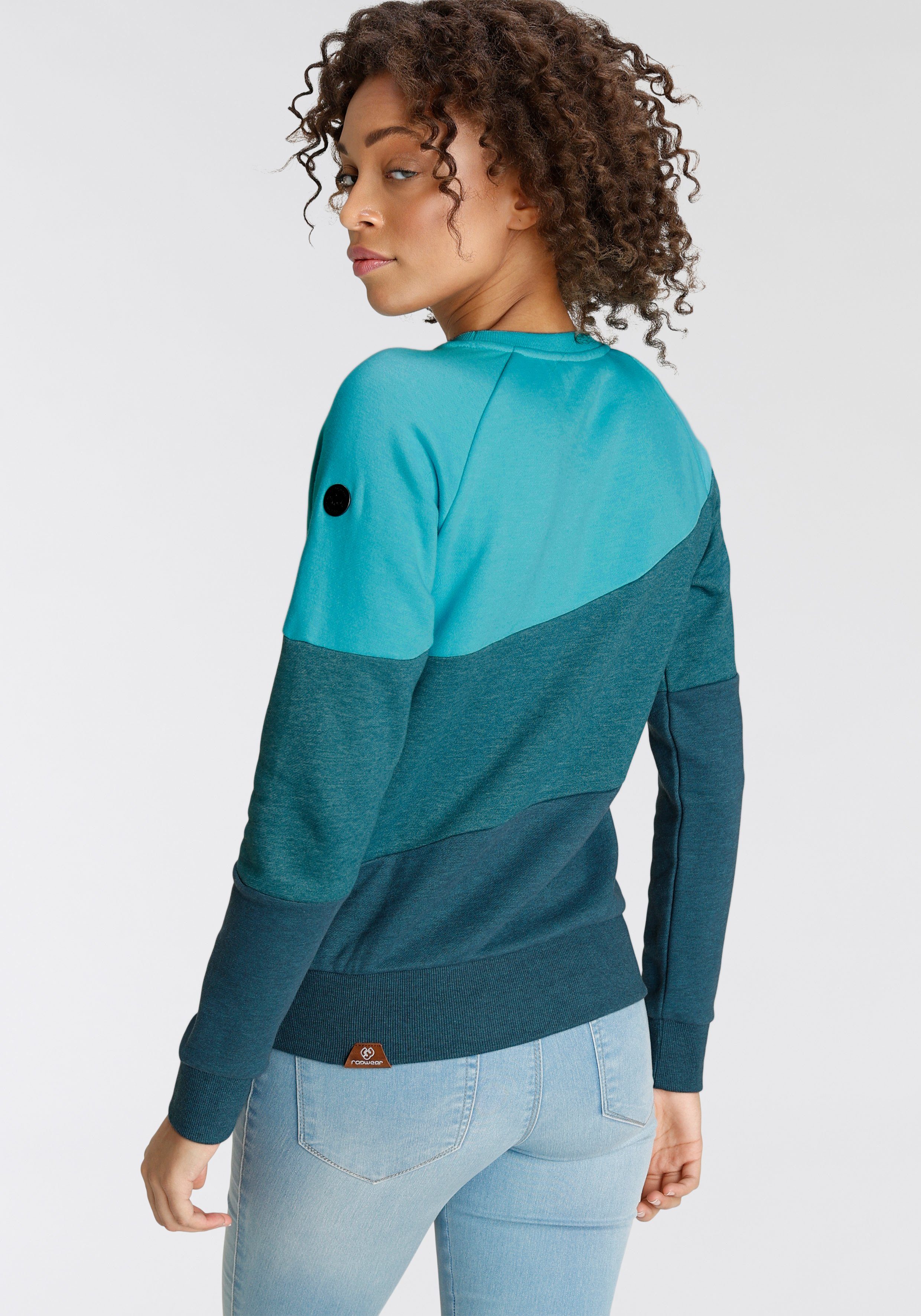 Ragwear Sweater JOHANKA BLOCK Ronde hals met color blocking design