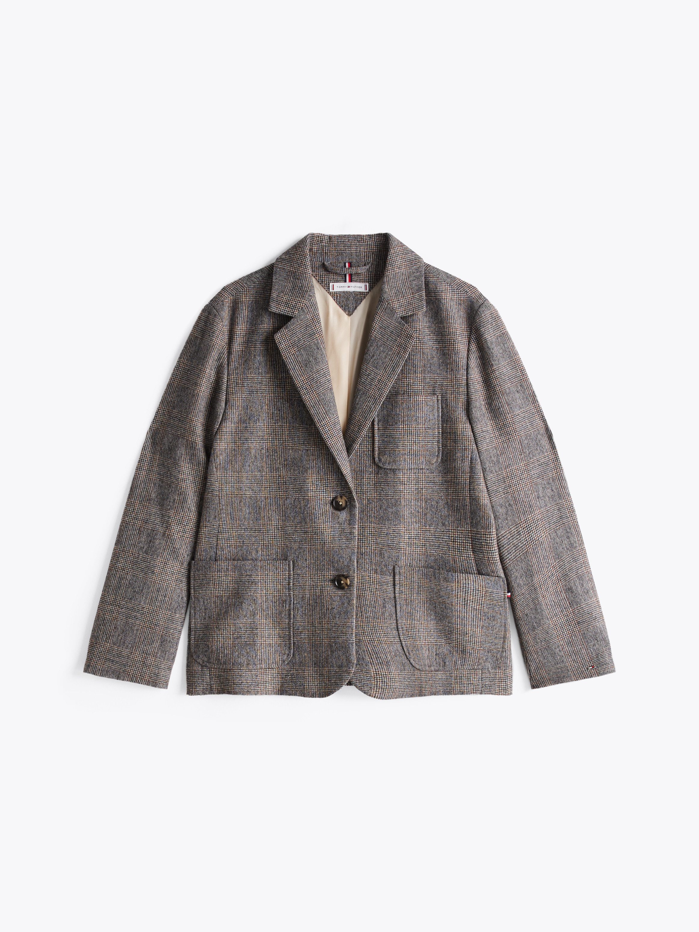 Tommy Hilfiger Korte blazer WOOL MIX CHECK SB BLAZER