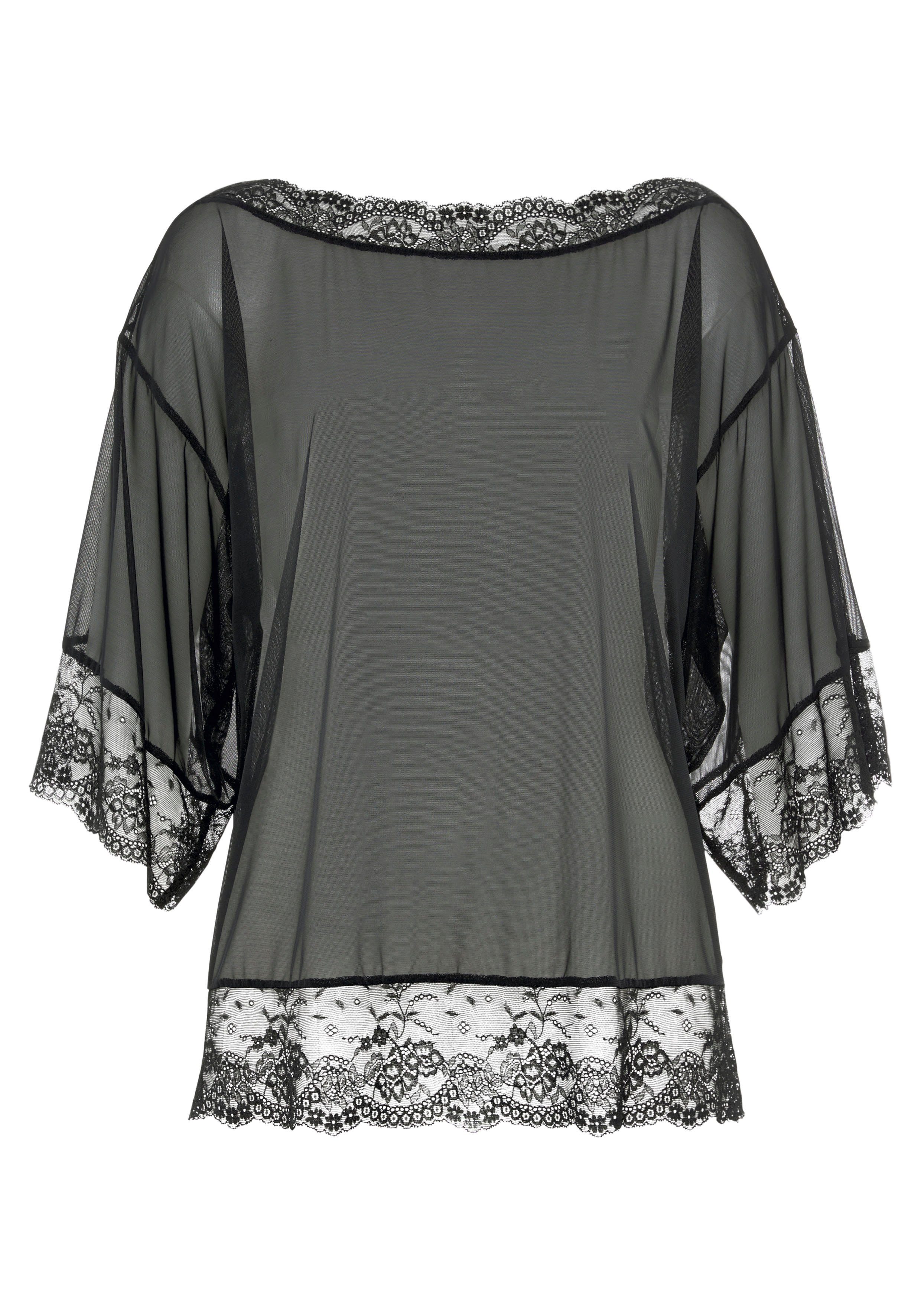 petite fleur gold Netshirt licht transparant van fijn netmateriaal, sexy lingerie, verleidelijke onderkleding