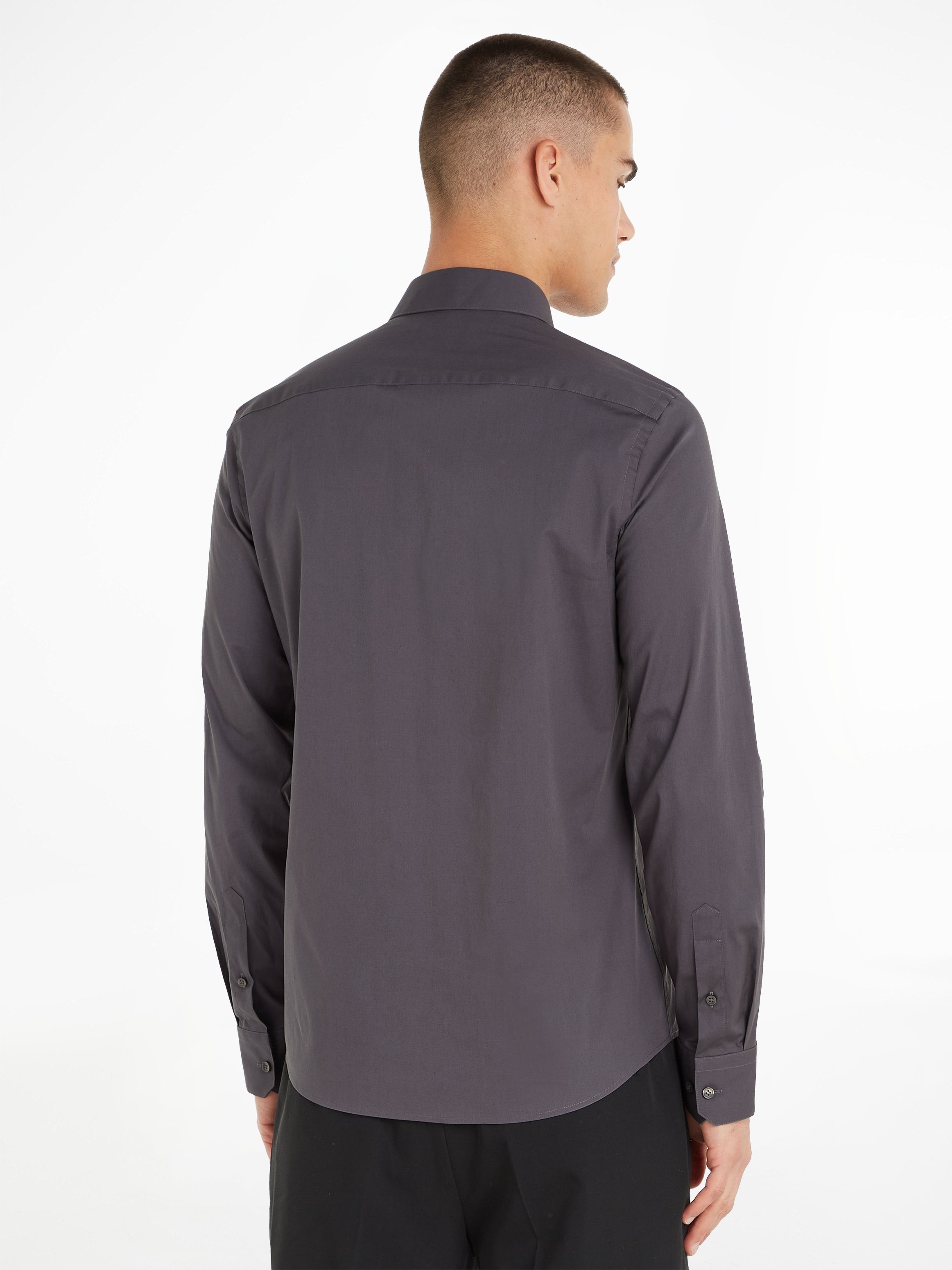 Calvin Klein Overhemd met lange mouwen SLIM FIT STRETCH POPLIN