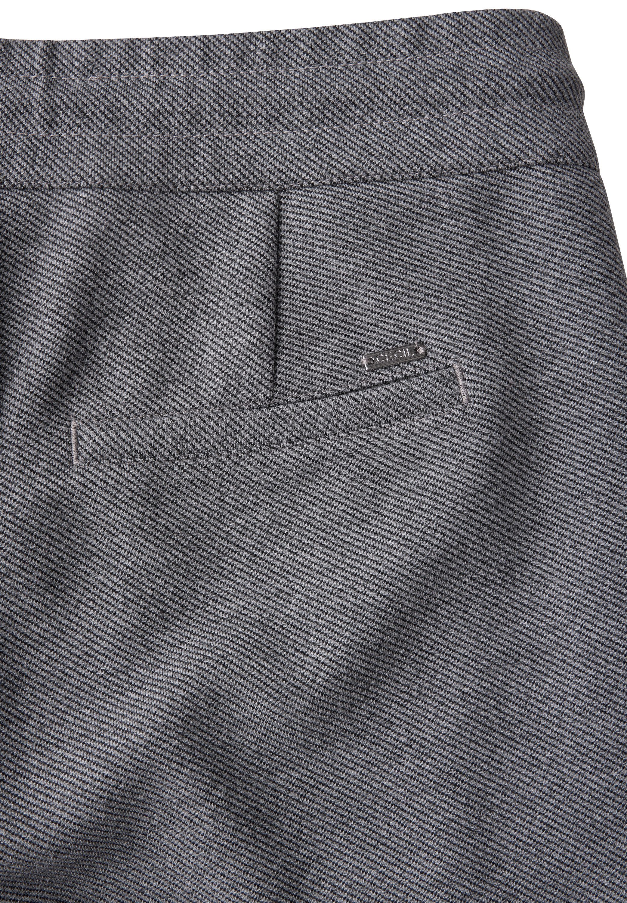Cecil Stoffen broek in gemêleerde tricot-look