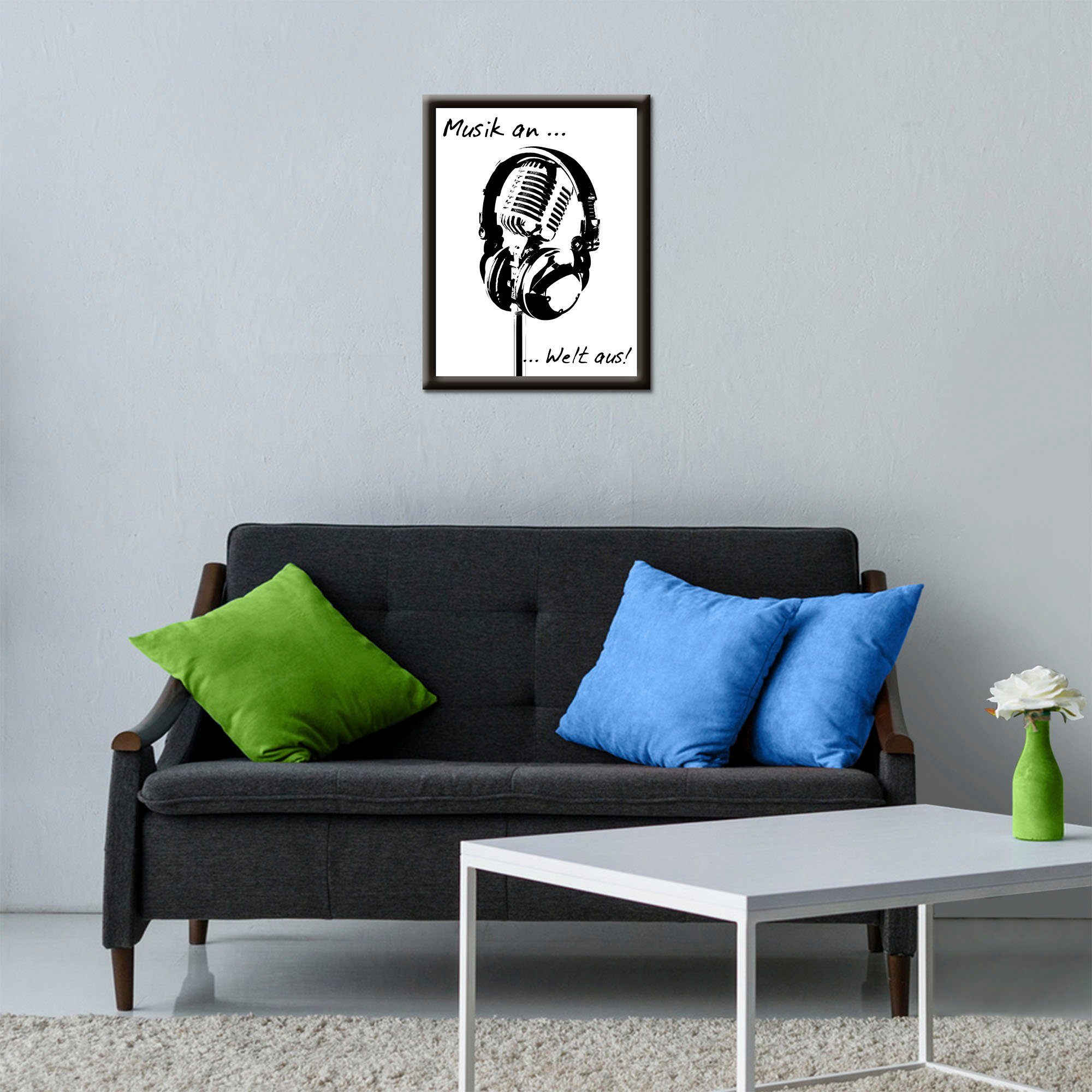 Artland Artprint Muziek aan, wereld uit