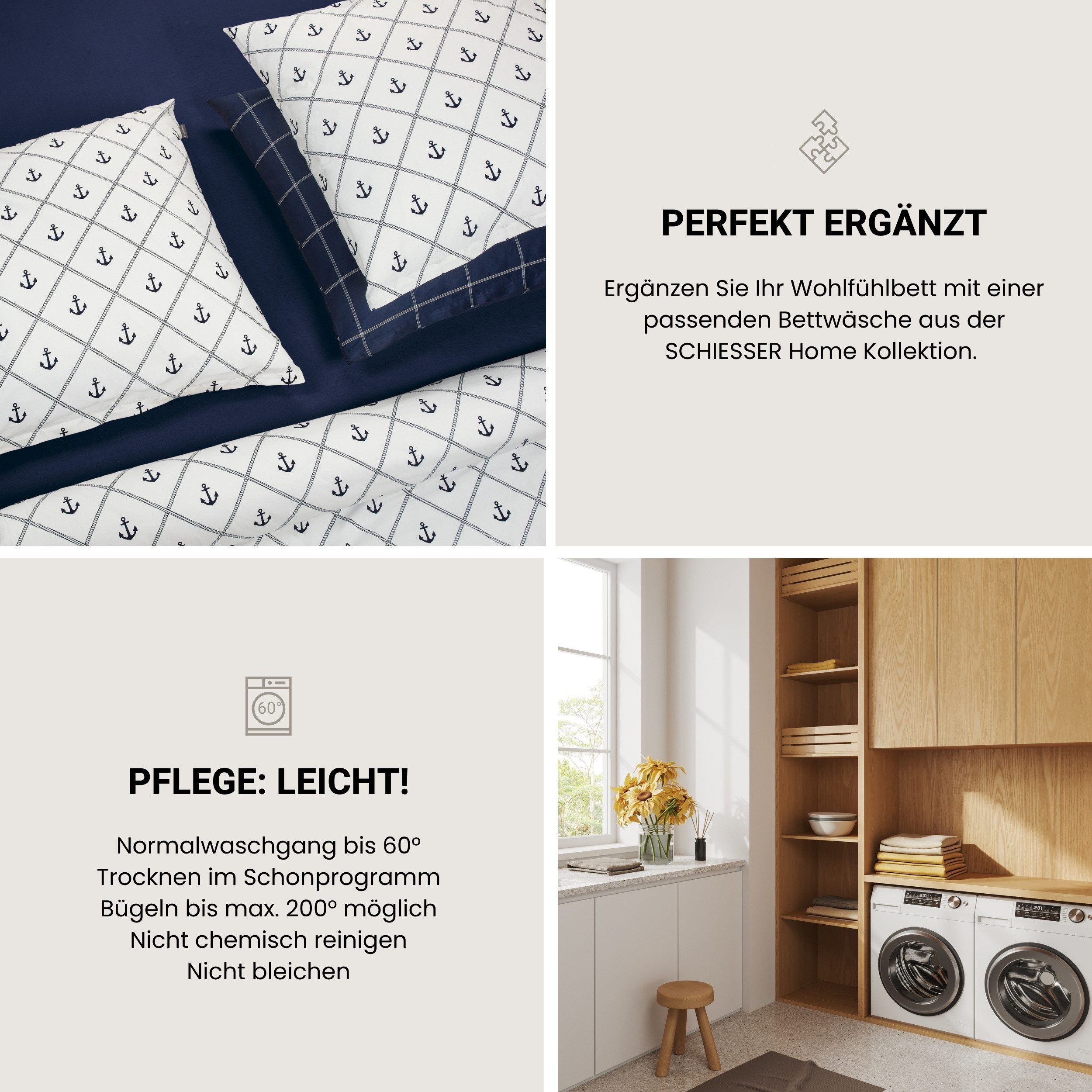 Schiesser Hoeslaken Flexi van 95% katoen en 5% elastaan in topkwaliteit geschikt voor hoge matrassen en boxspringbedden, made in green (1 stuk)