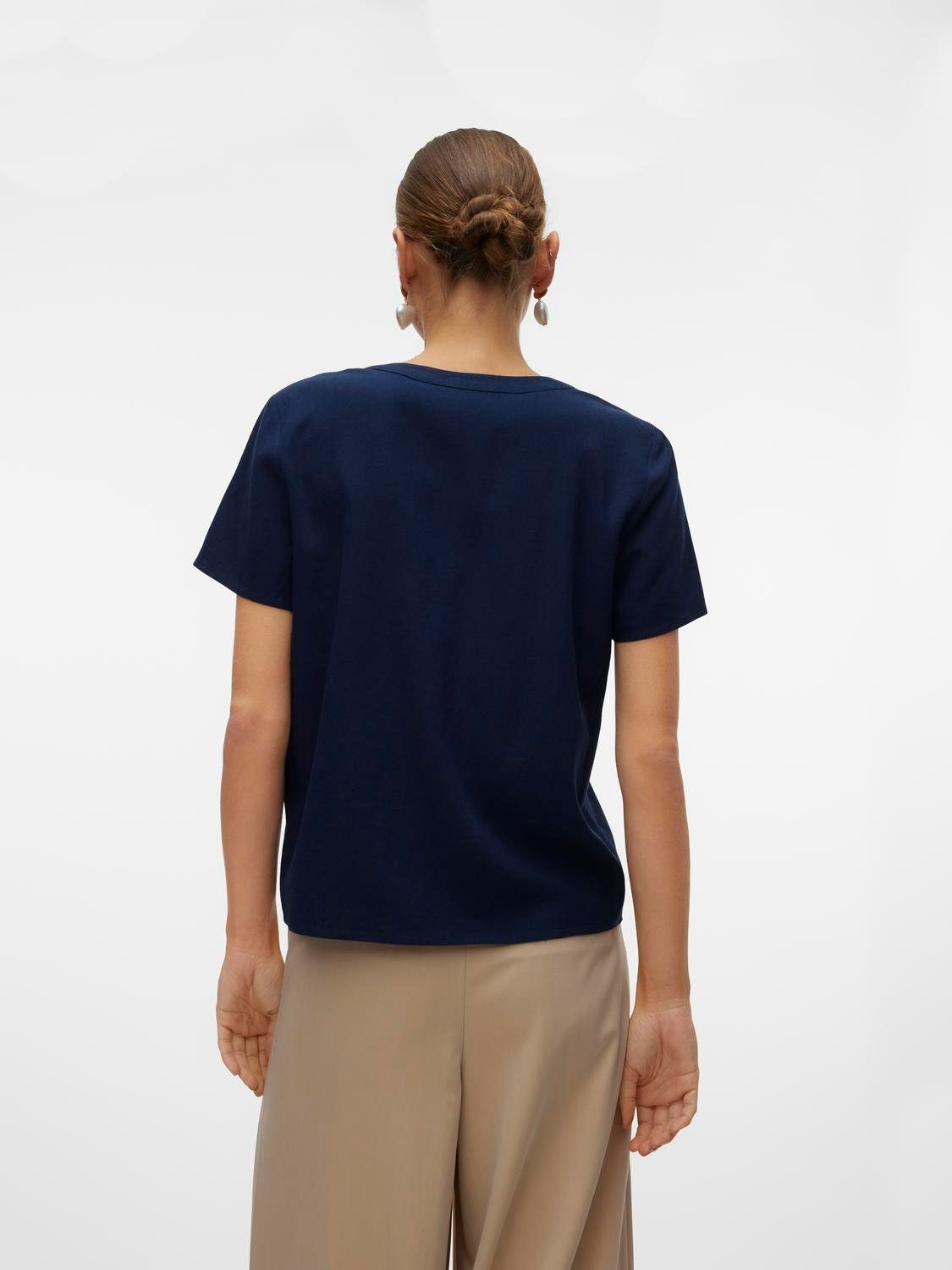 Vero Moda Shirt VMMYMILO SS V-NECK TOP WVN GA