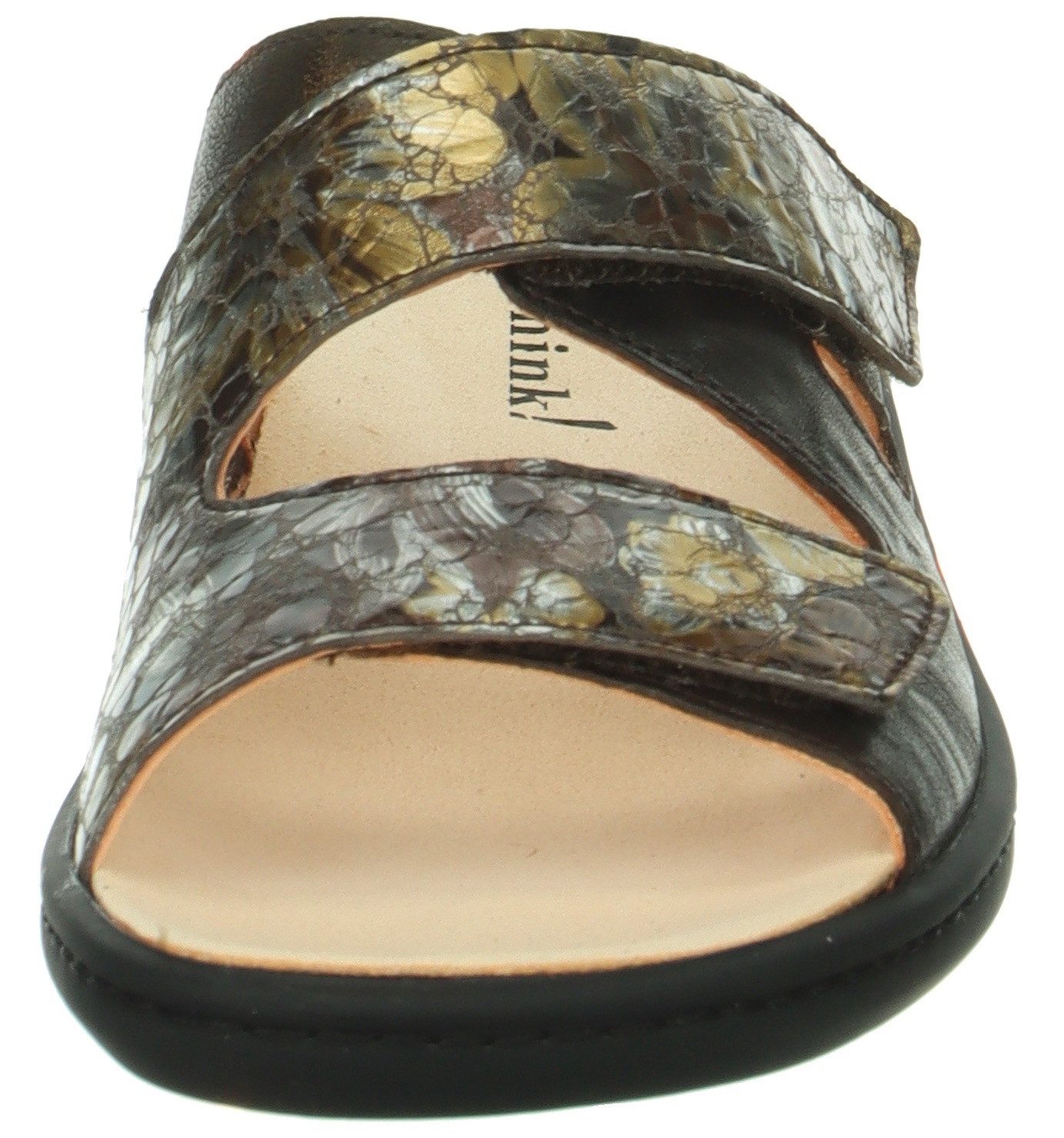 Think! Slippers Camilla Pantoffel, klittenbandschoen, comfortabele schoen met blokhak