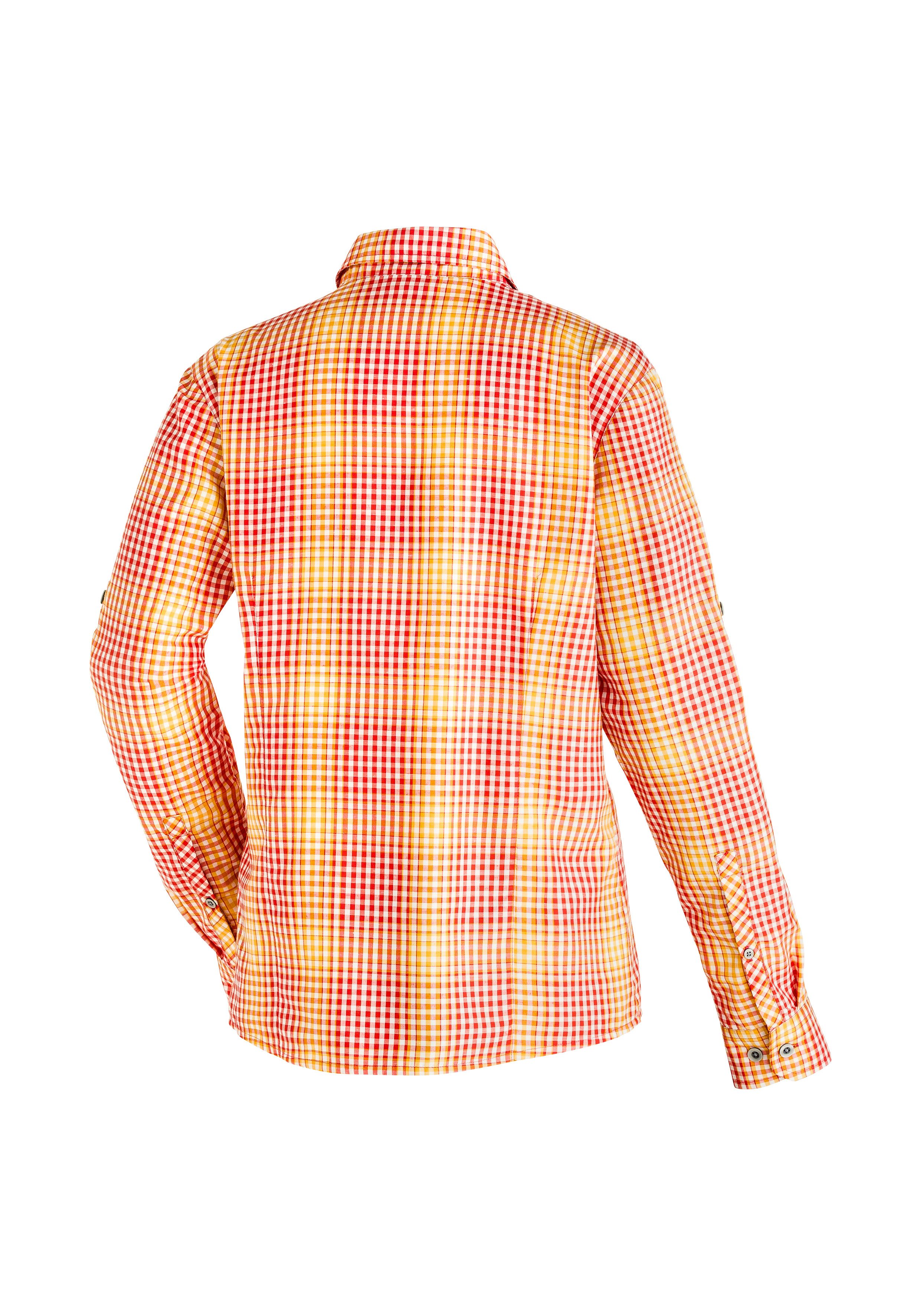 Maier Sports Functionele blouse NANNI Dames blouse lange mouwen geruite blouse voor buiten en vrije tijd