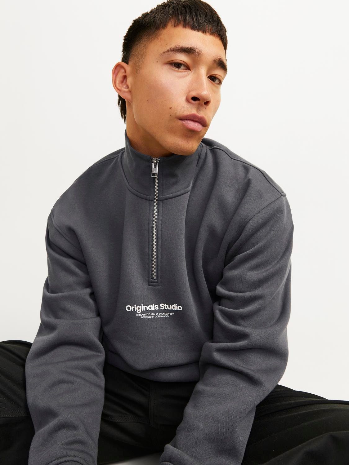 Jack & Jones Sweatshirt JORVESTERBRO SWEAT QUARTER ZIP HN NOOS