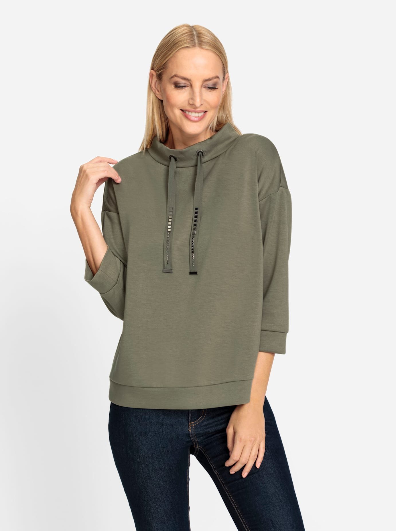 heine Sweatshirt dames sweaters maat 46 groen