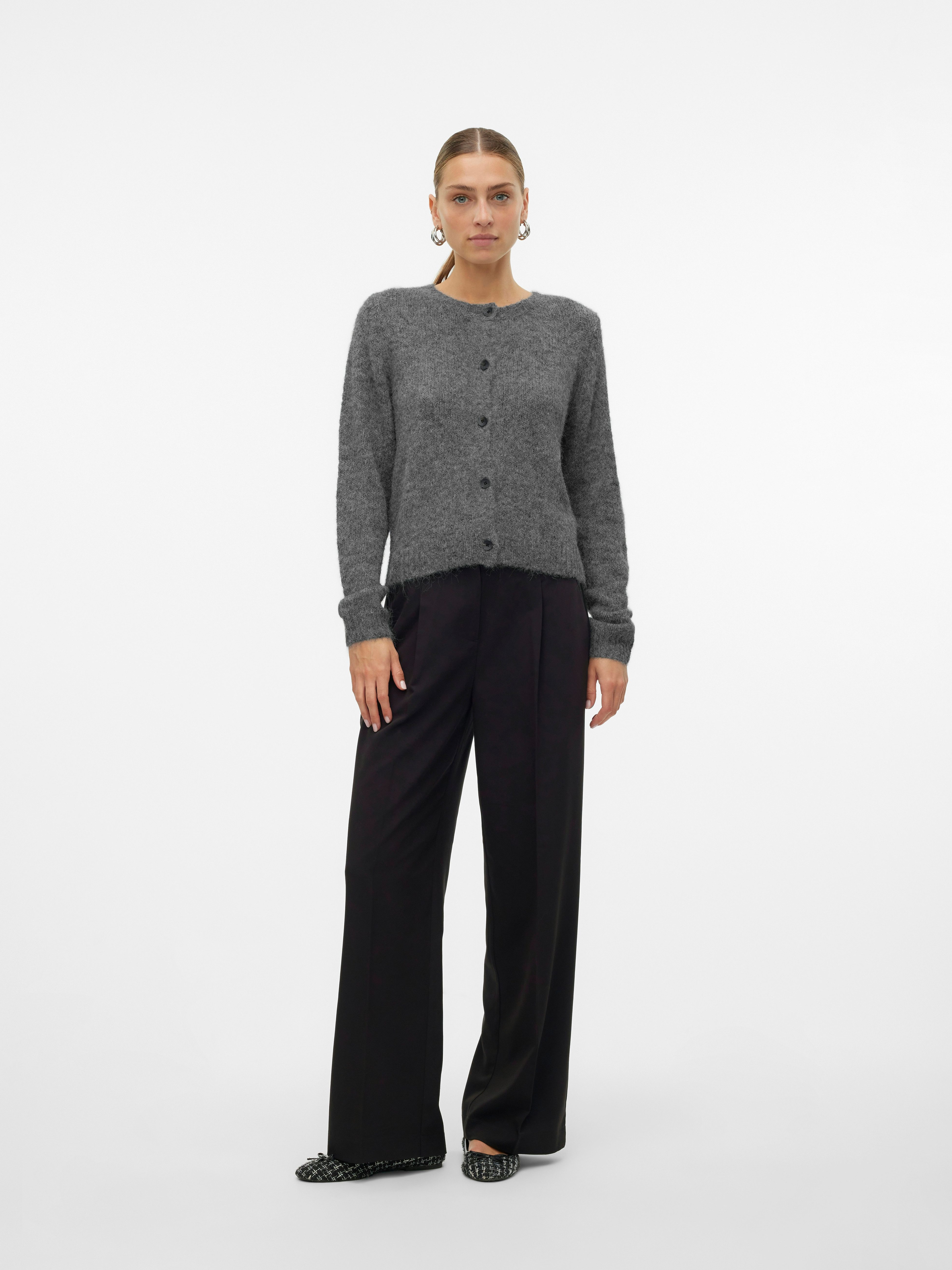 Vero Moda Vest VMNOVAH LS O-NECK BUTTON CARDI GA NOOS