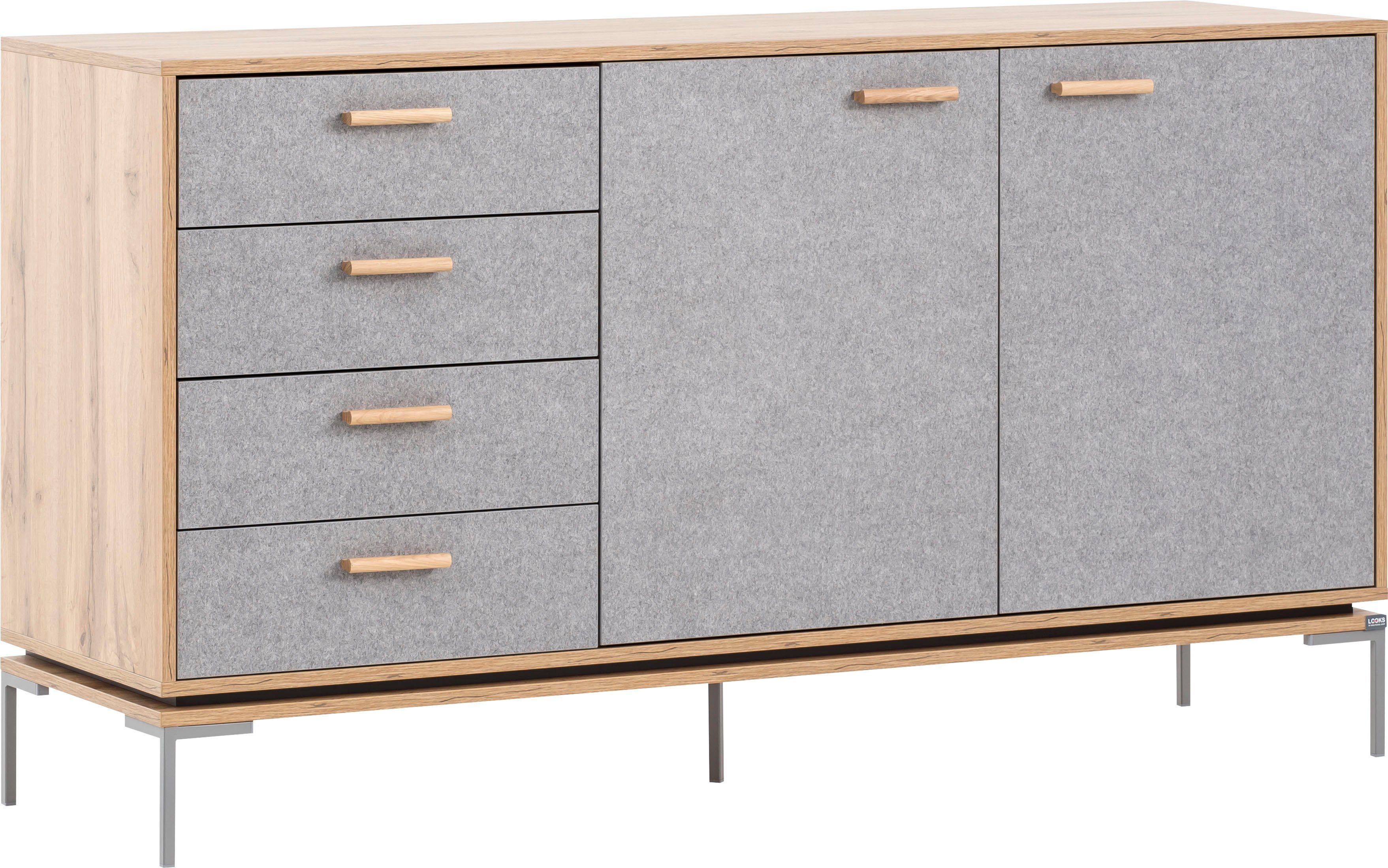 LOOKS BY WOLFGANG JOOP Dressoir Looks Breedte 154,6 cm dressoirs grijs