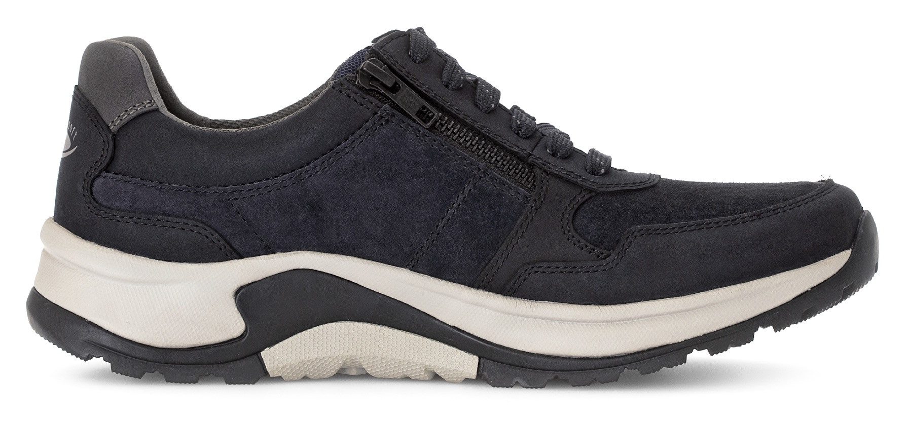 Gabor Rollingsoft Sneakers met sleehak , comfort schoen, veterschoen, lage schoen in breedte g 1/2 (= breed)