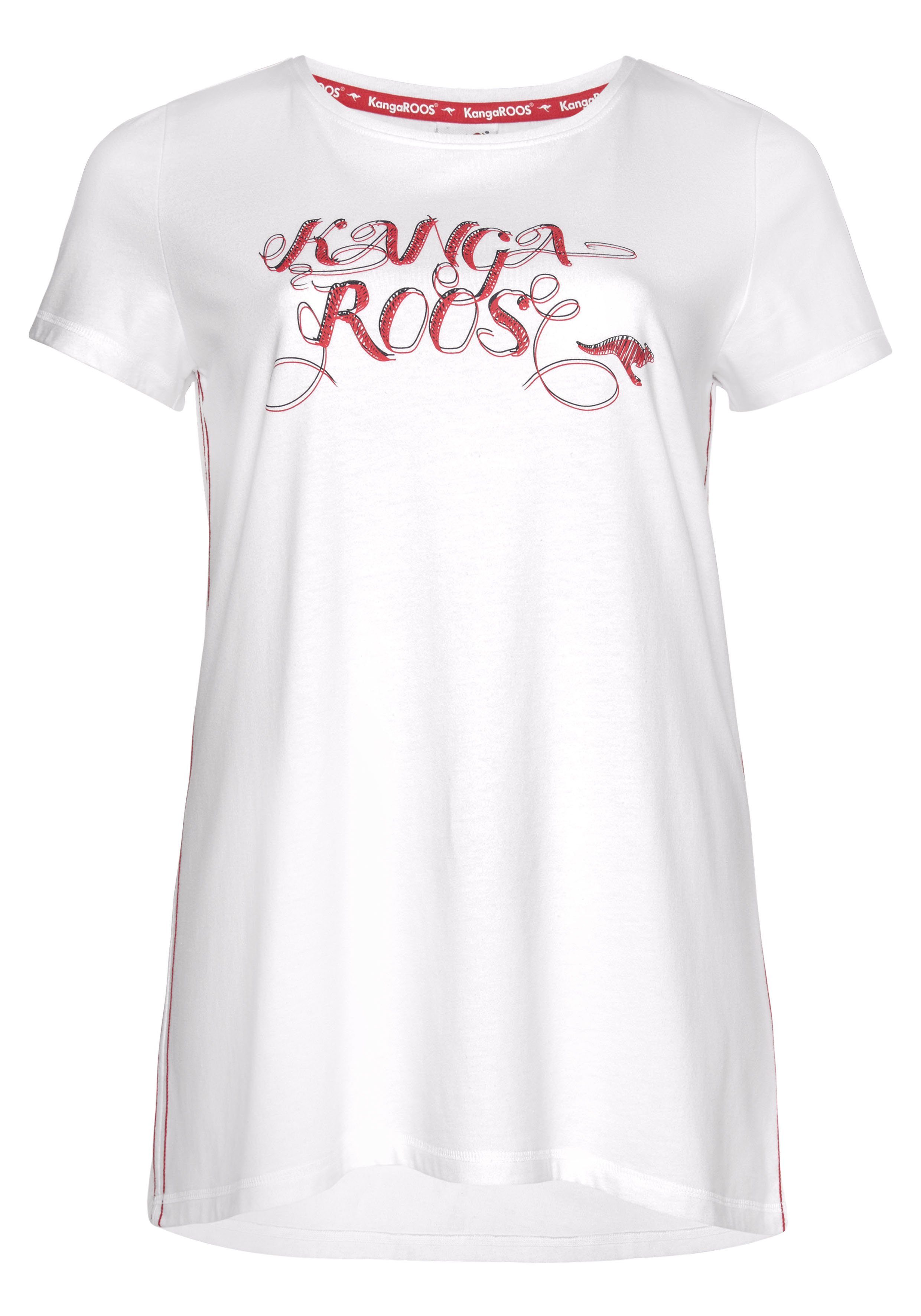 KangaROOS Lang shirt Korte mouw, figuuraccentuerende pasvorm (2-delig, Set van 2)