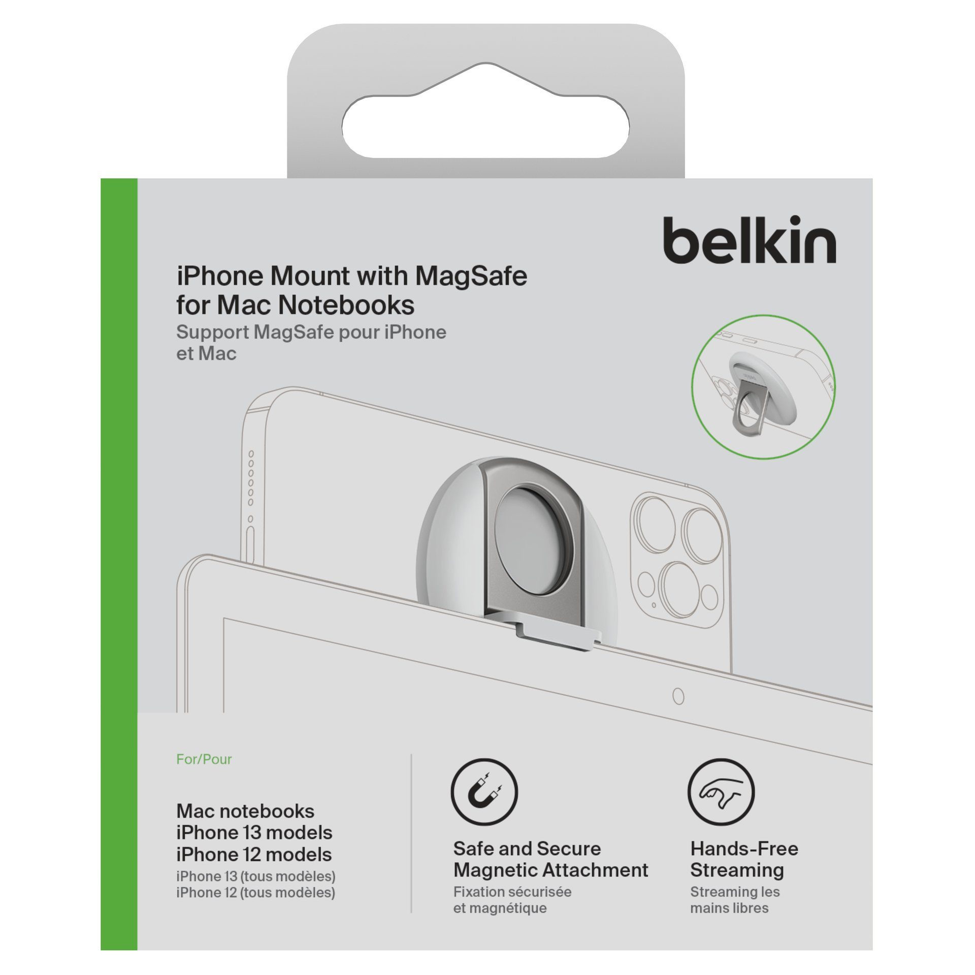 Belkin Smartphone-houder iPhone houder met MagSafe voor MacBooks ook als ringgreep of standaard te gebruiken