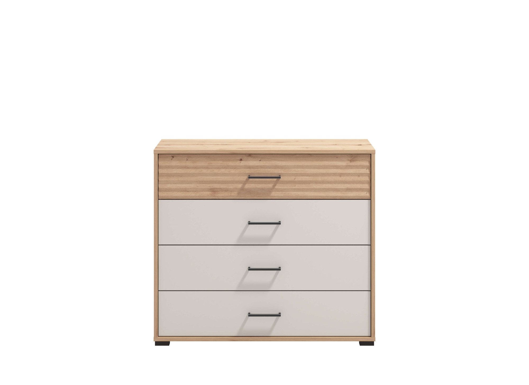 INOSIGN Ladekast Modena ladekast sideboard met 4 lades 93x40x82 cm, fsc®-gecertificeerd houtmateriaal, trendkleur cashmere