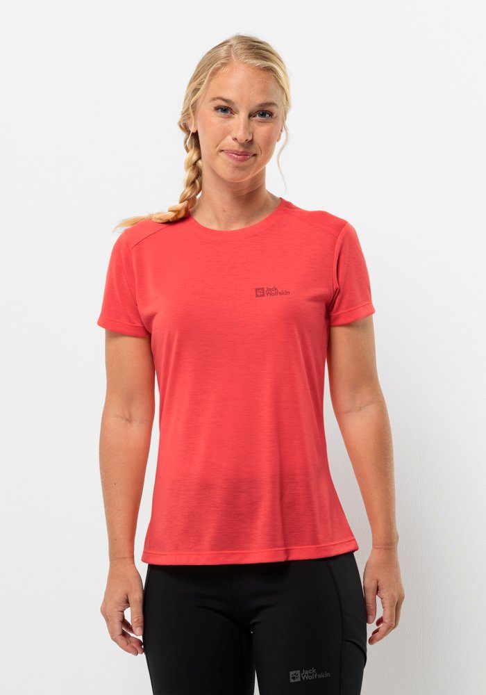 Jack Wolfskin Vonnan S S T-Shirt Women Functioneel shirt Dames XXL rood vibrant red