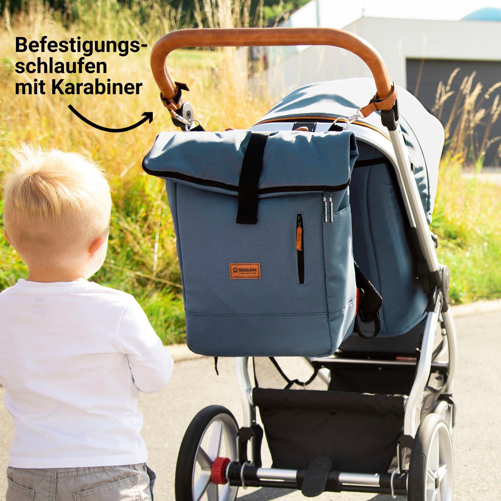 Gesslein Luierrugzak N°6, middenblauw