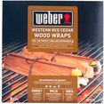 weber aromaplank wood wraps cederhout 8 stuks, 100% natuurlijk (8 stuks) bruin