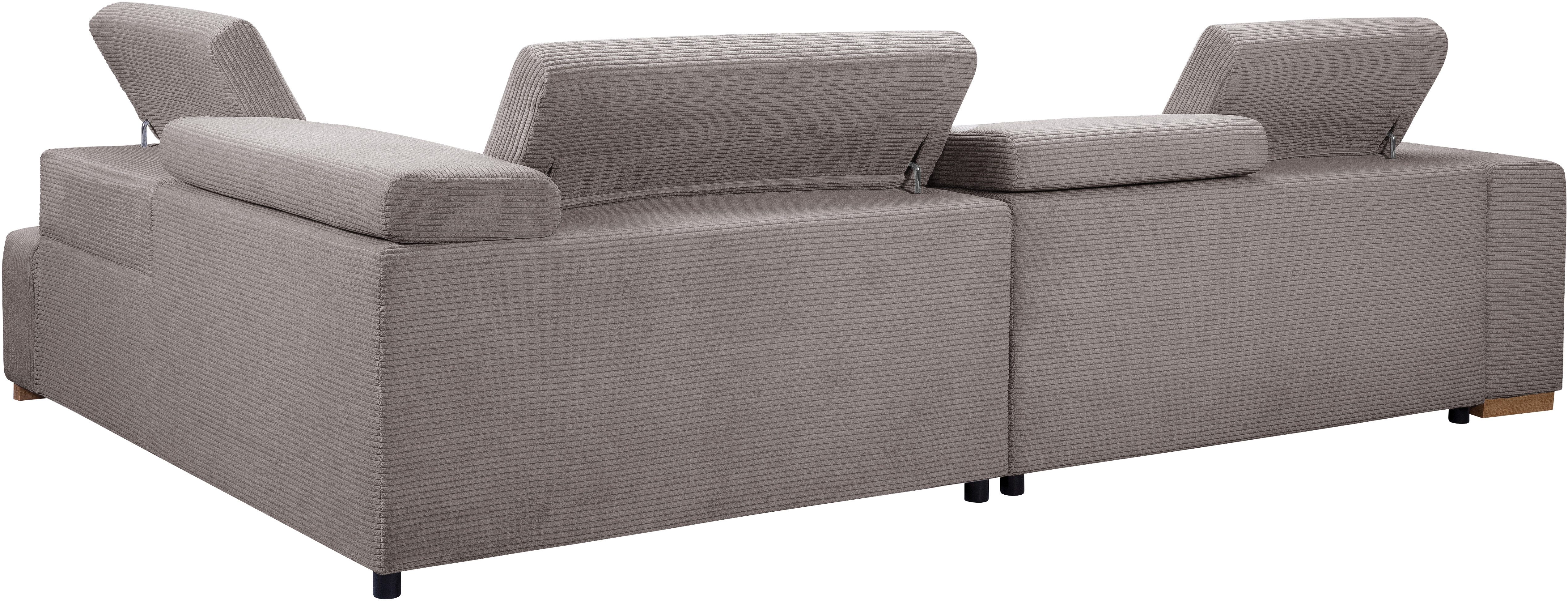 exxpo - sofa fashion Hoekbank Elianos, hoog zitcomfort, verfijnde kruisstepping in de zitting, L-vorm