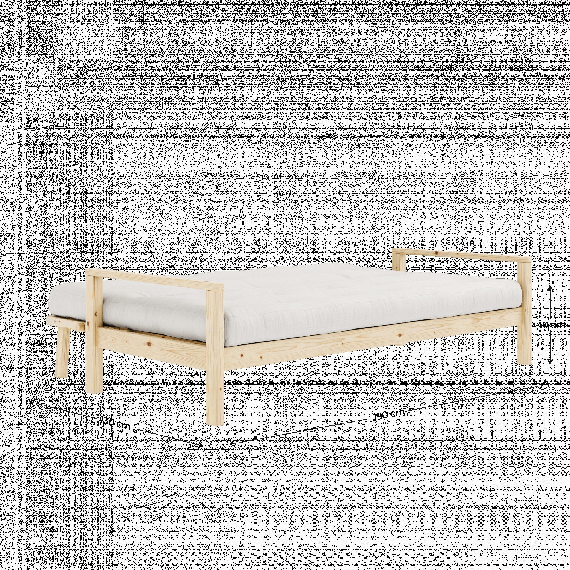 Karup Slaapbank Knob met futonmatras, verschillende kleuren, fsc®-gecertificeerd, dennenhout