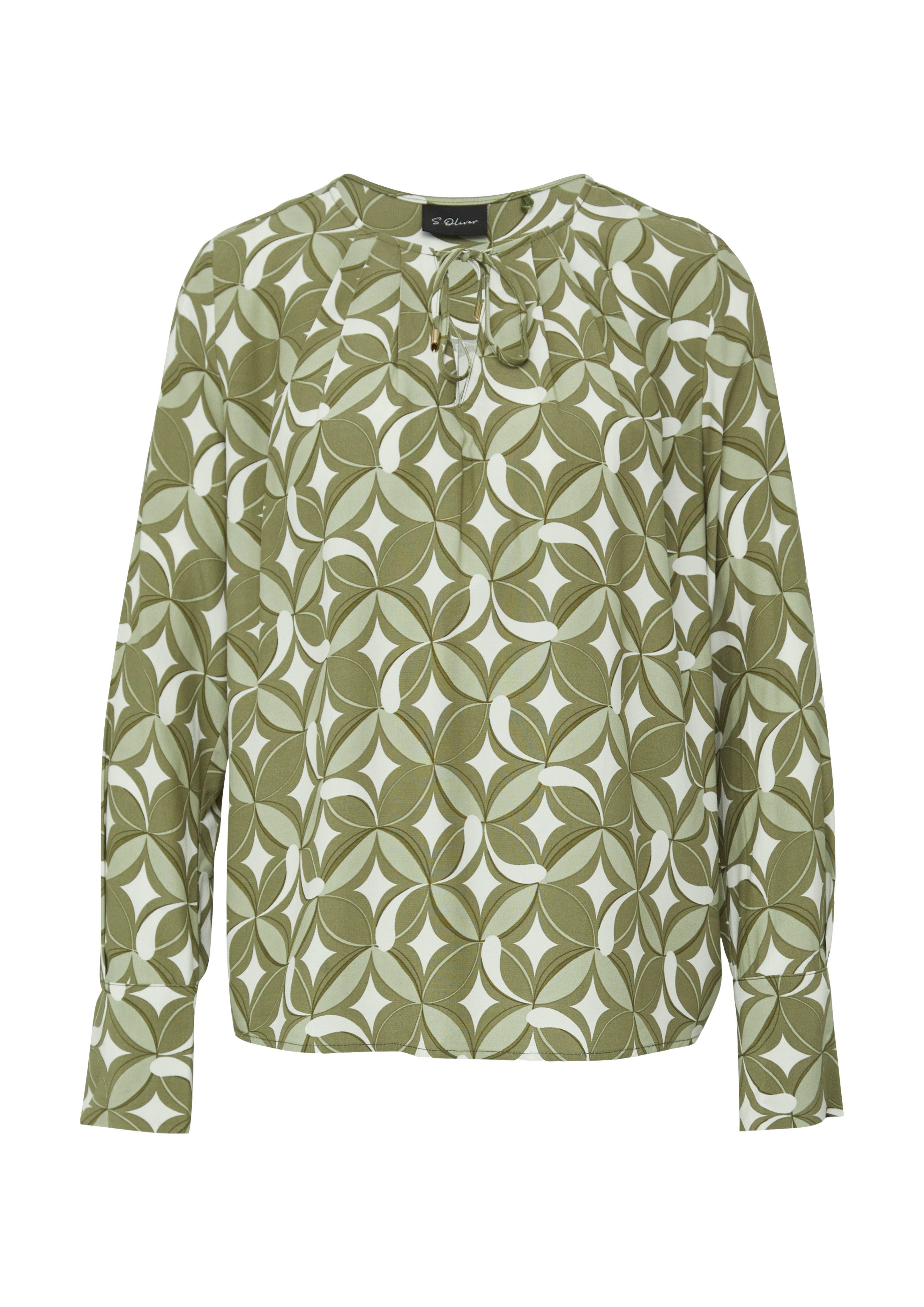 s.Oliver BLACK LABEL Blouse met lange mouwen met plooidetails