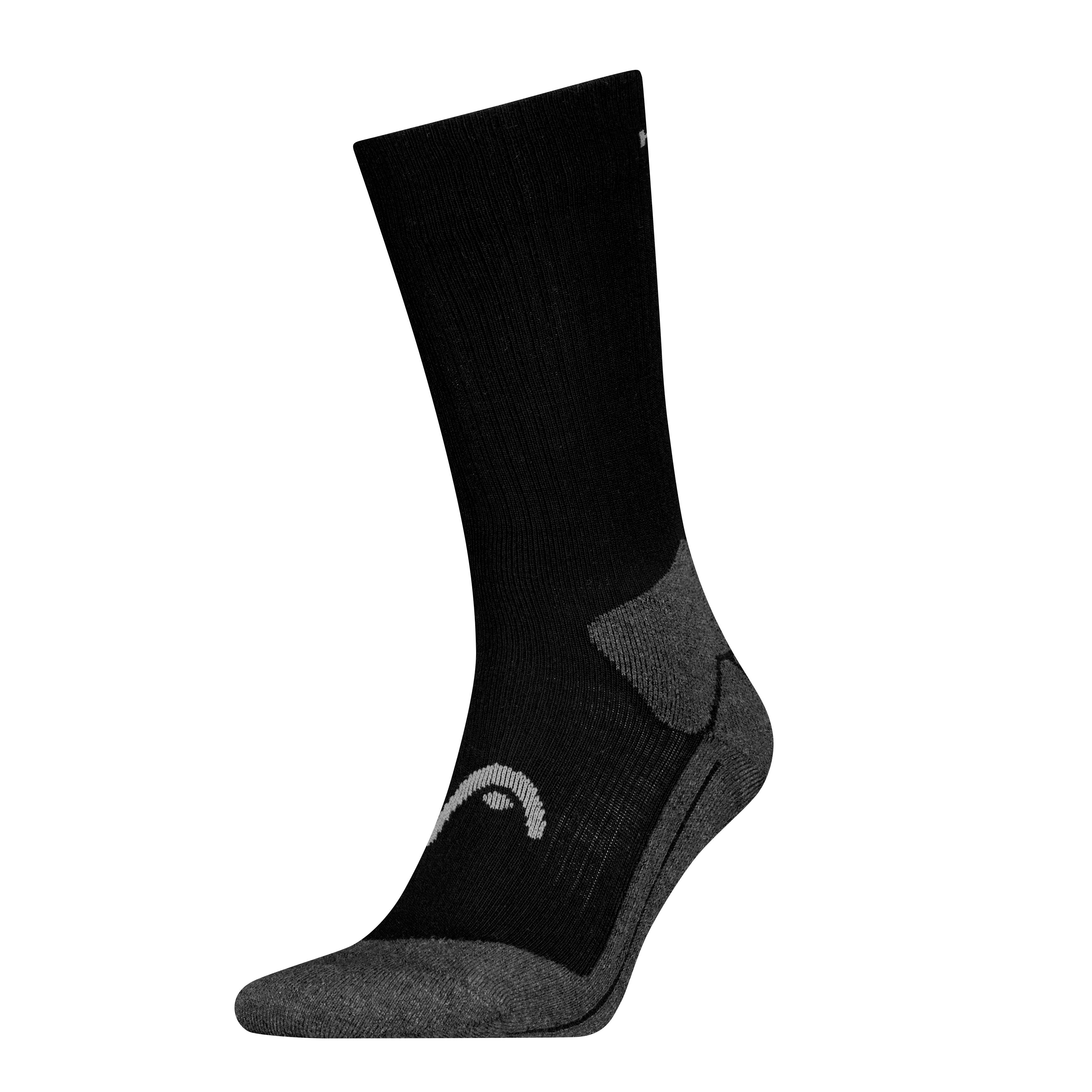 Head Wandelsokken HEAD HIKING WARM LONG CREW 1P Zoneschumping voor extra comfort unisex sportsokken maat 39-42 zwart