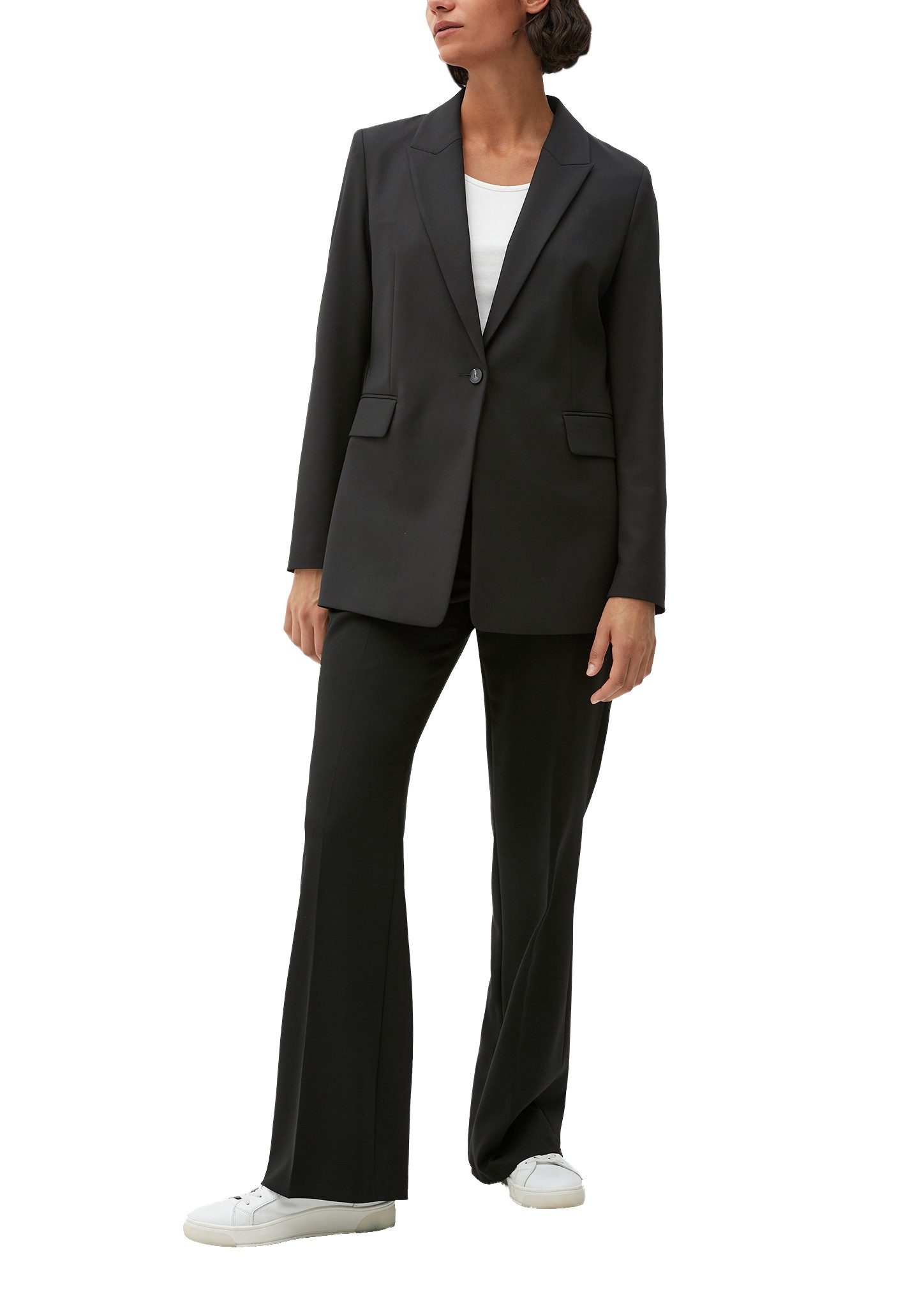 s.Oliver BLACK LABEL Lange blazer met 4-knoopsmanchetten aan de mouwen