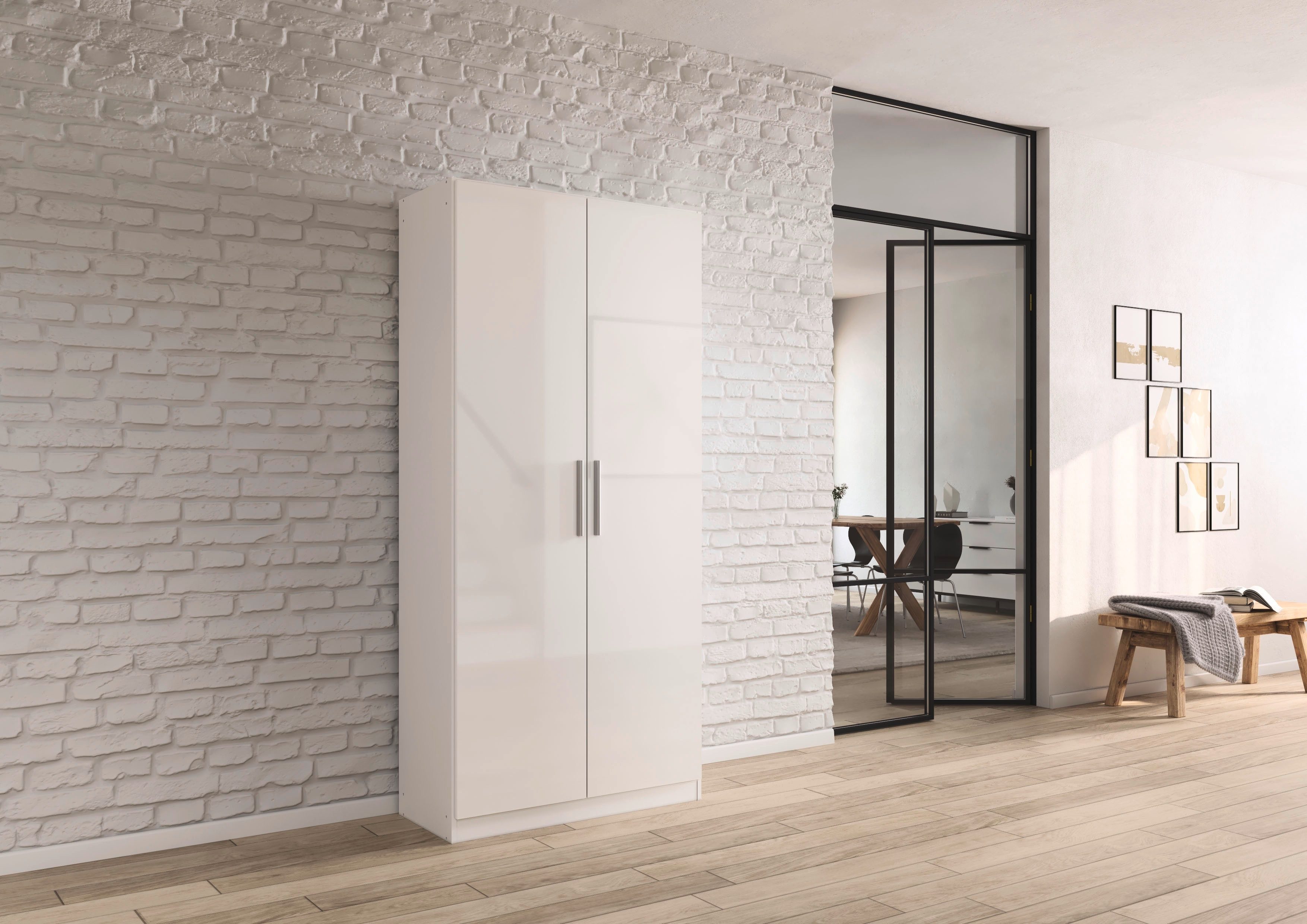 rauch Multifunctionele kast Garderobe Kledingkast Kast Schoenenkast Schoonmaakkast MINOSA In 4 breedtes met veel inlegplanken voor veel opbergruimte MADE IN GERMANY