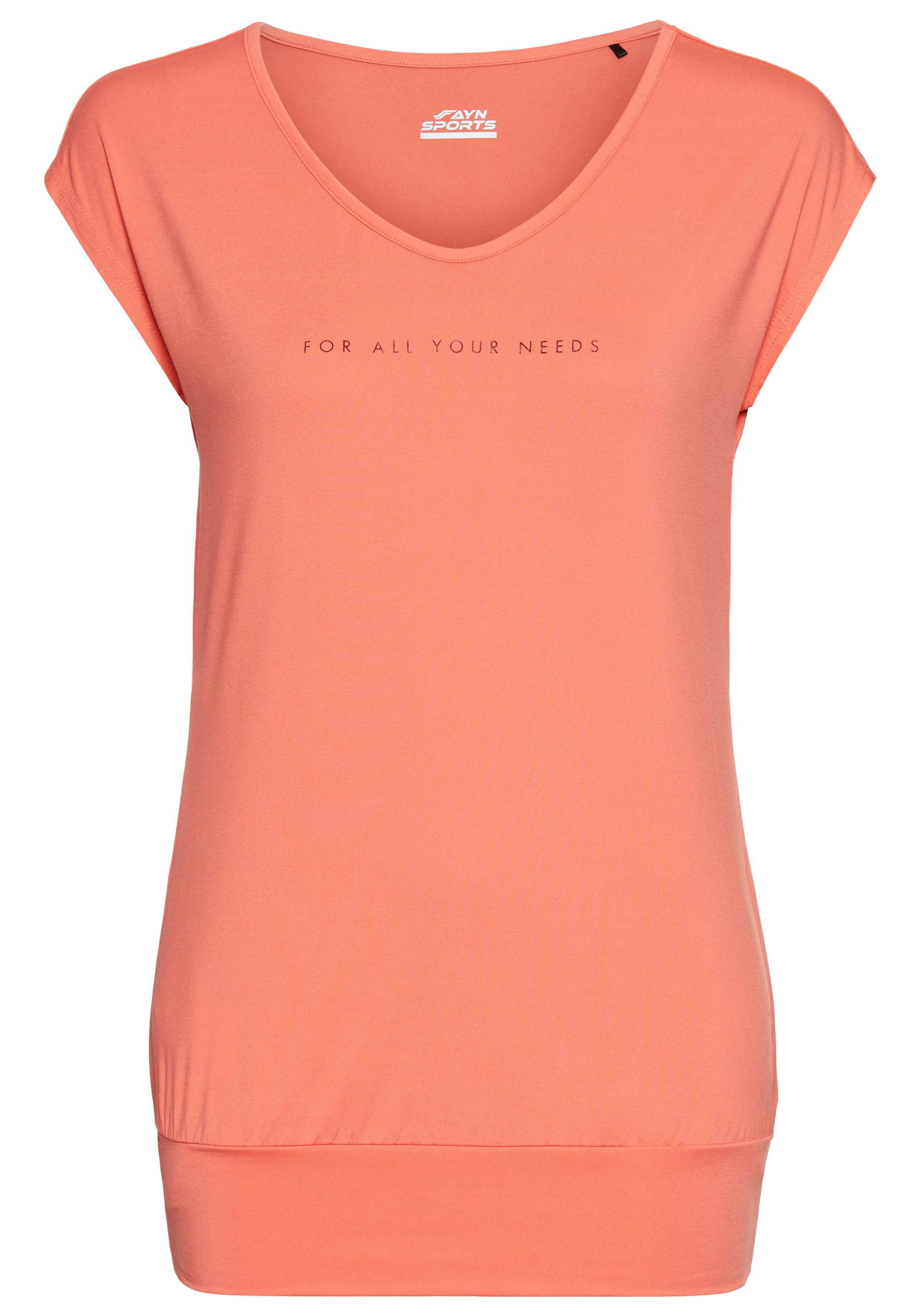 FAYN SPORTS Functioneel shirt Cuffed Tee ademend, sneldrogend, van jersey stof