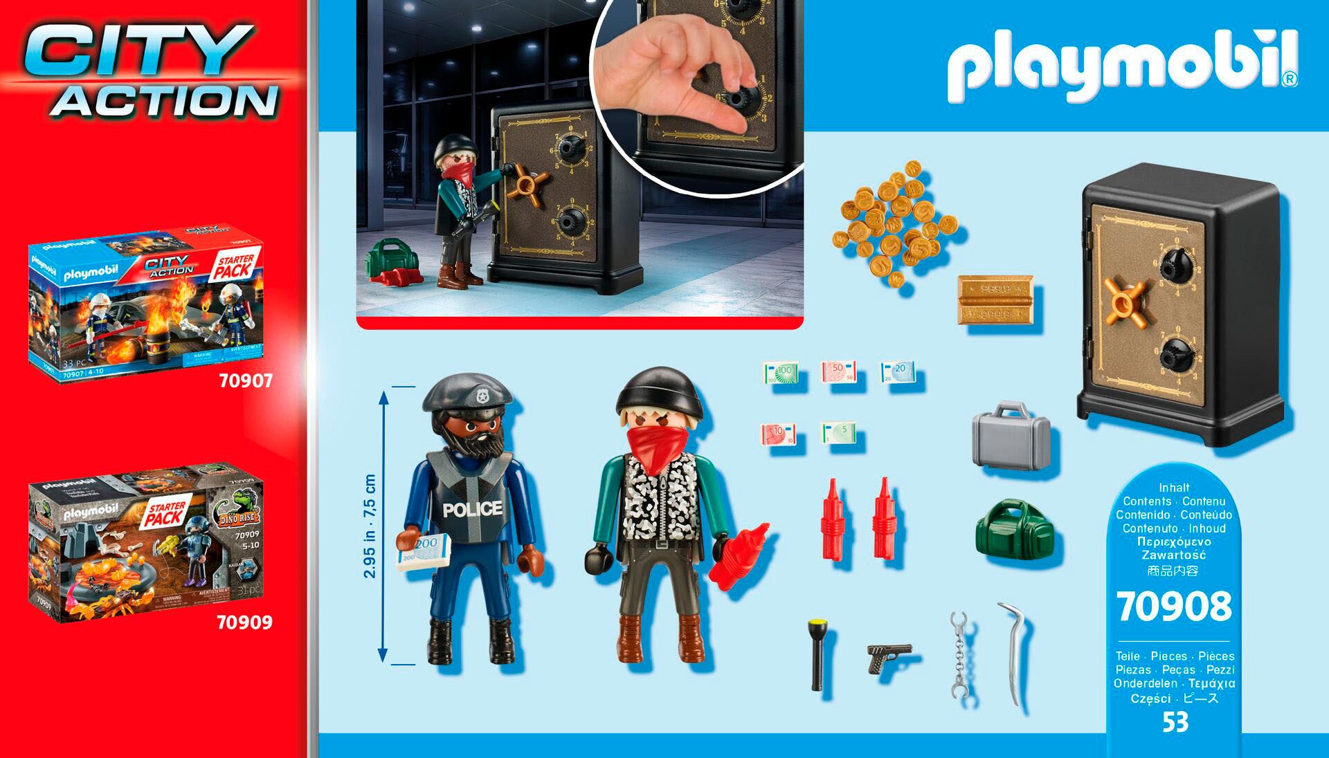 Playmobil® Constructie-speelset Starter Pack Tresorknacker (70908) Playmobil Action Heroes (53-delig)