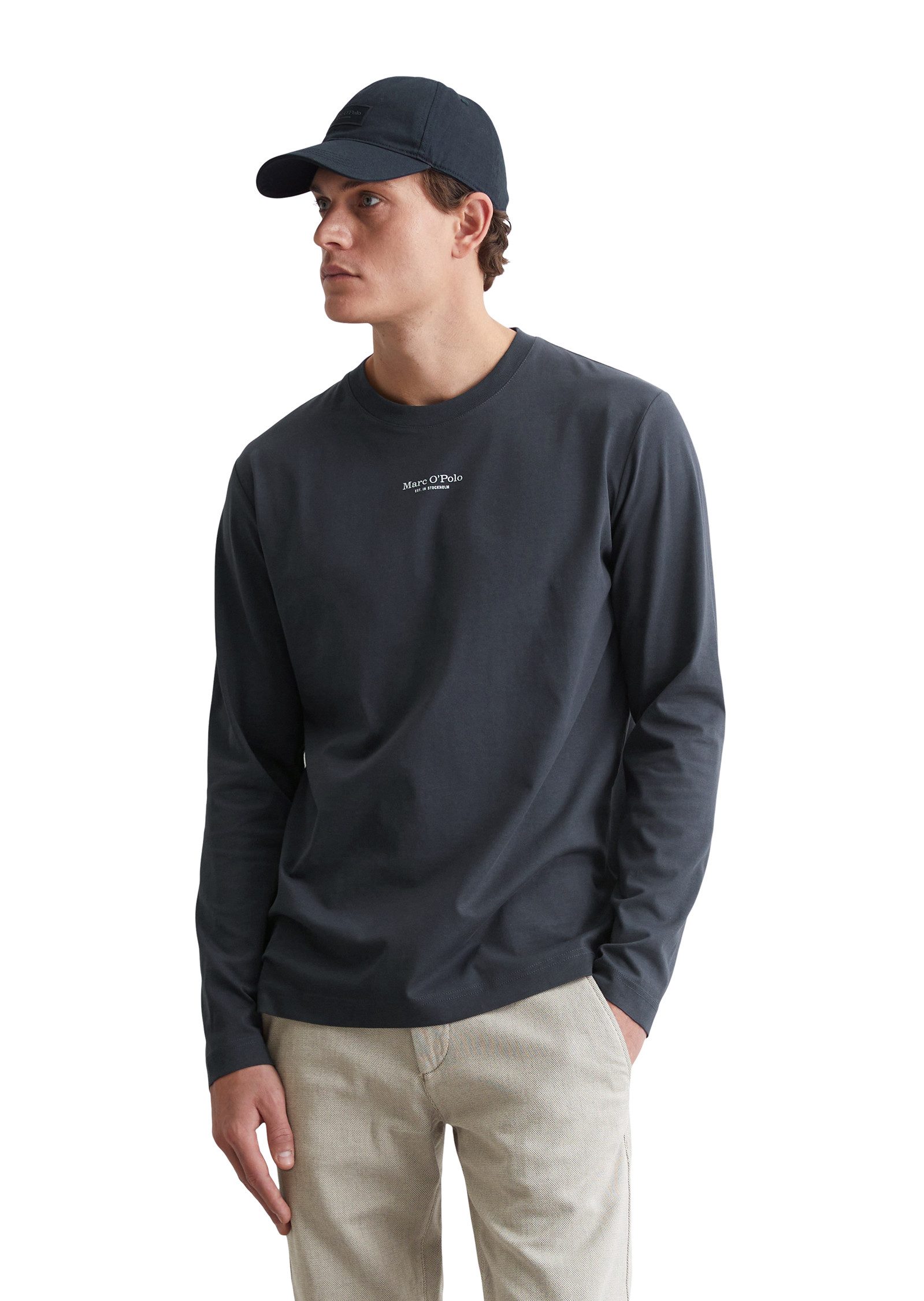 Marc O'Polo Shirt met lange mouwen heren longsleeves maat M blauw