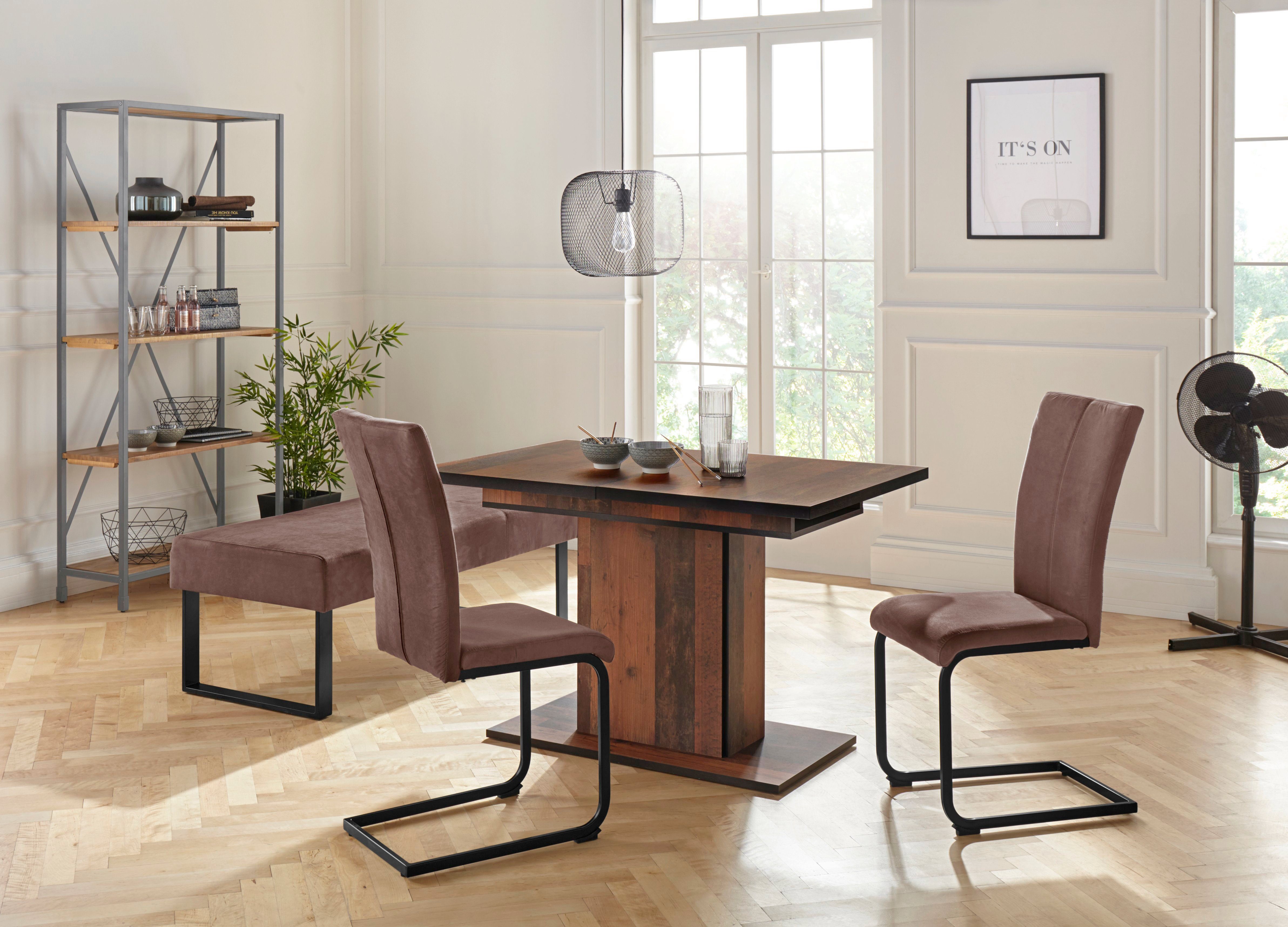 HELA Eettafel Ariana Bestseller, tafel, keukentafel, uitschuiftafel door binnenin geplaatste inlegbladen uittrekbaar 120-160 cm