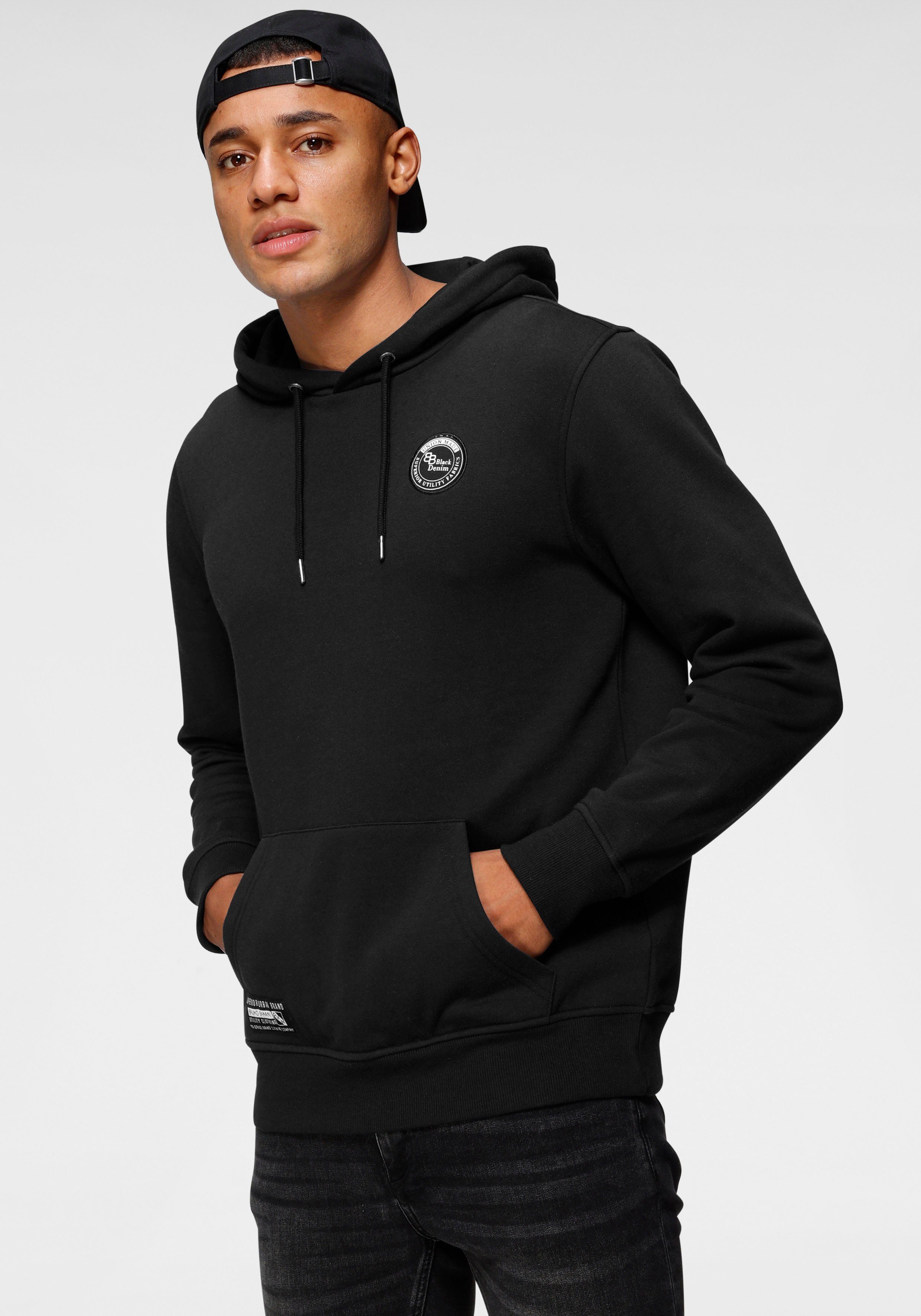 Bruno Banani Hoodie lange mouwen, smal gesneden, bedrukt ontwerp