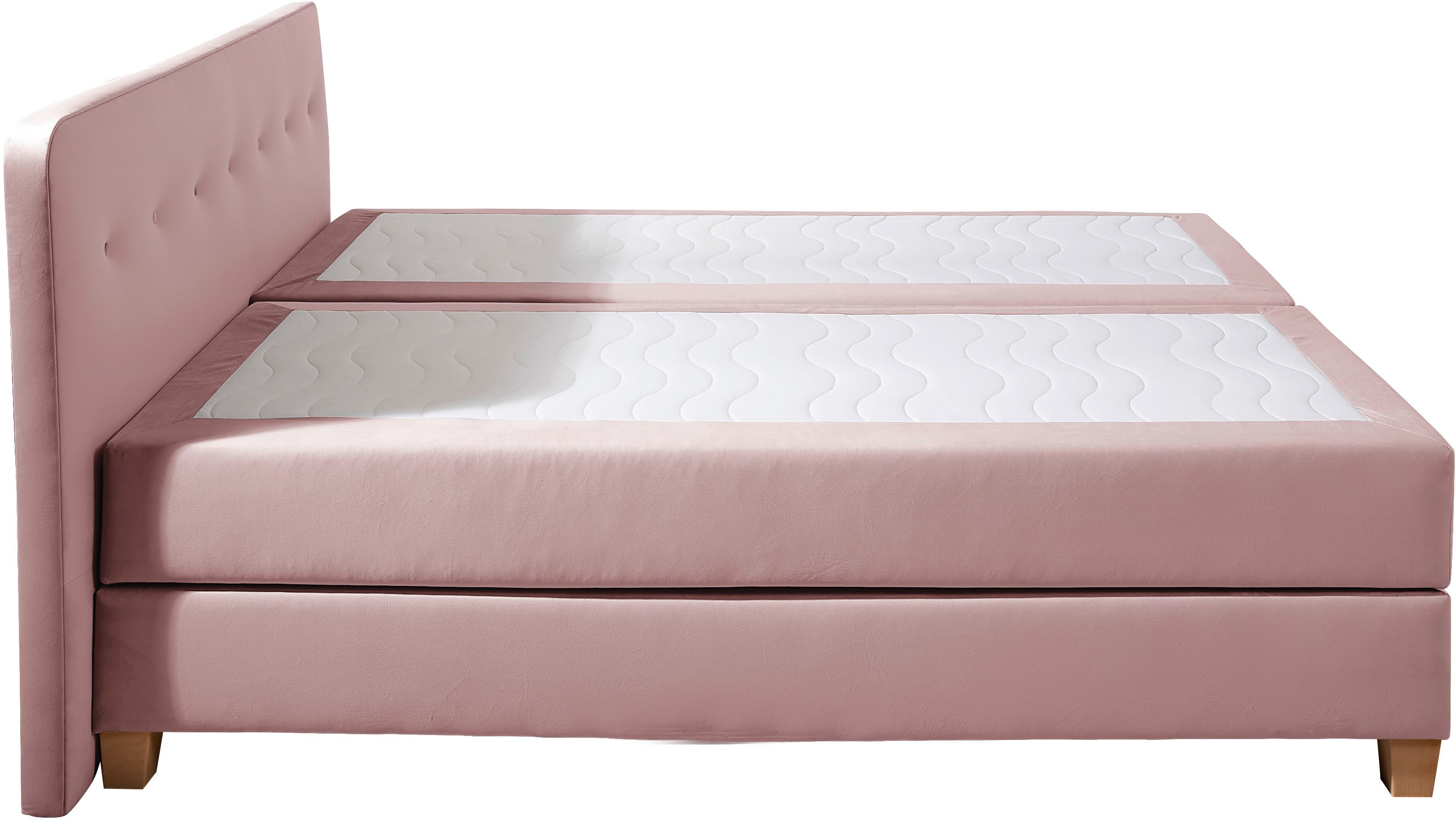 Home affaire Boxspring Fargo inclusief topper, in 3 soorten matrassen, in fluweel of structuurstof