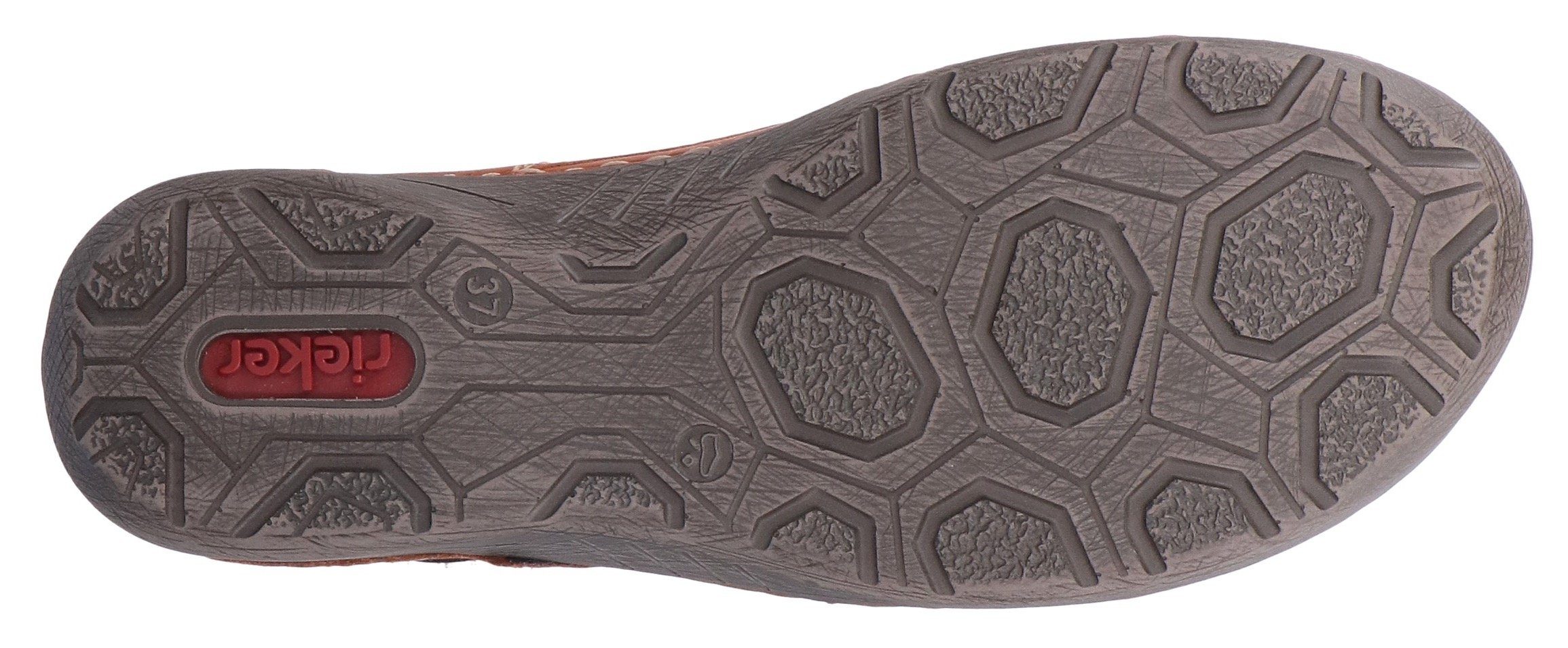 Rieker Hoge veterschoenen met fijne siernaden
