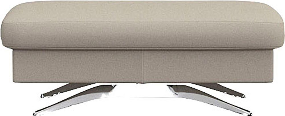 FLEXLUX Poef Glow zithocker, gestoffeerde Hocker met opbergruimte, voet van aluminium