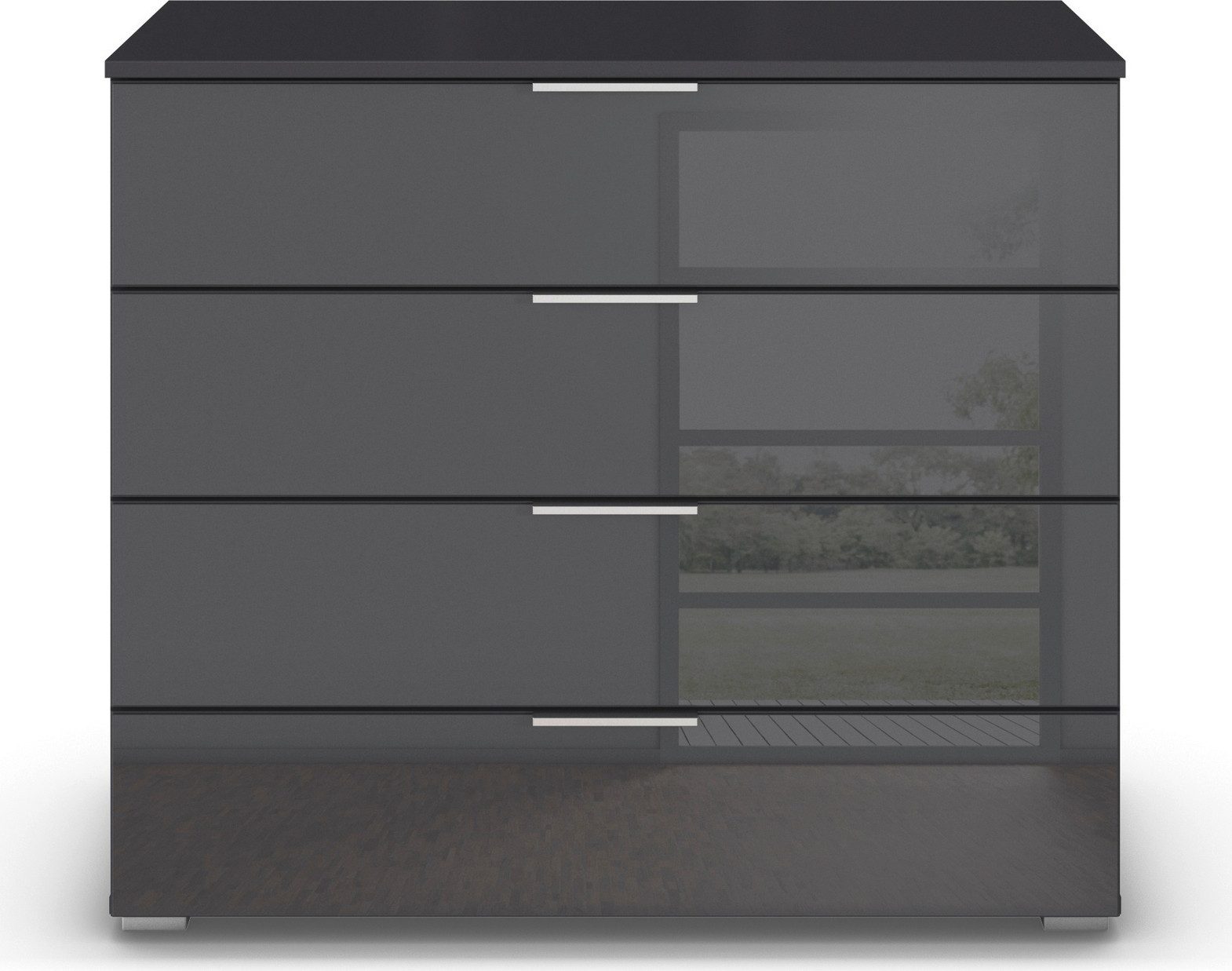 rauch Ladekast Sideboard AGORDO met glazen front Breedte 93 cm met 4 grote lades voor veel opbergruimte MADE IN GERMANY