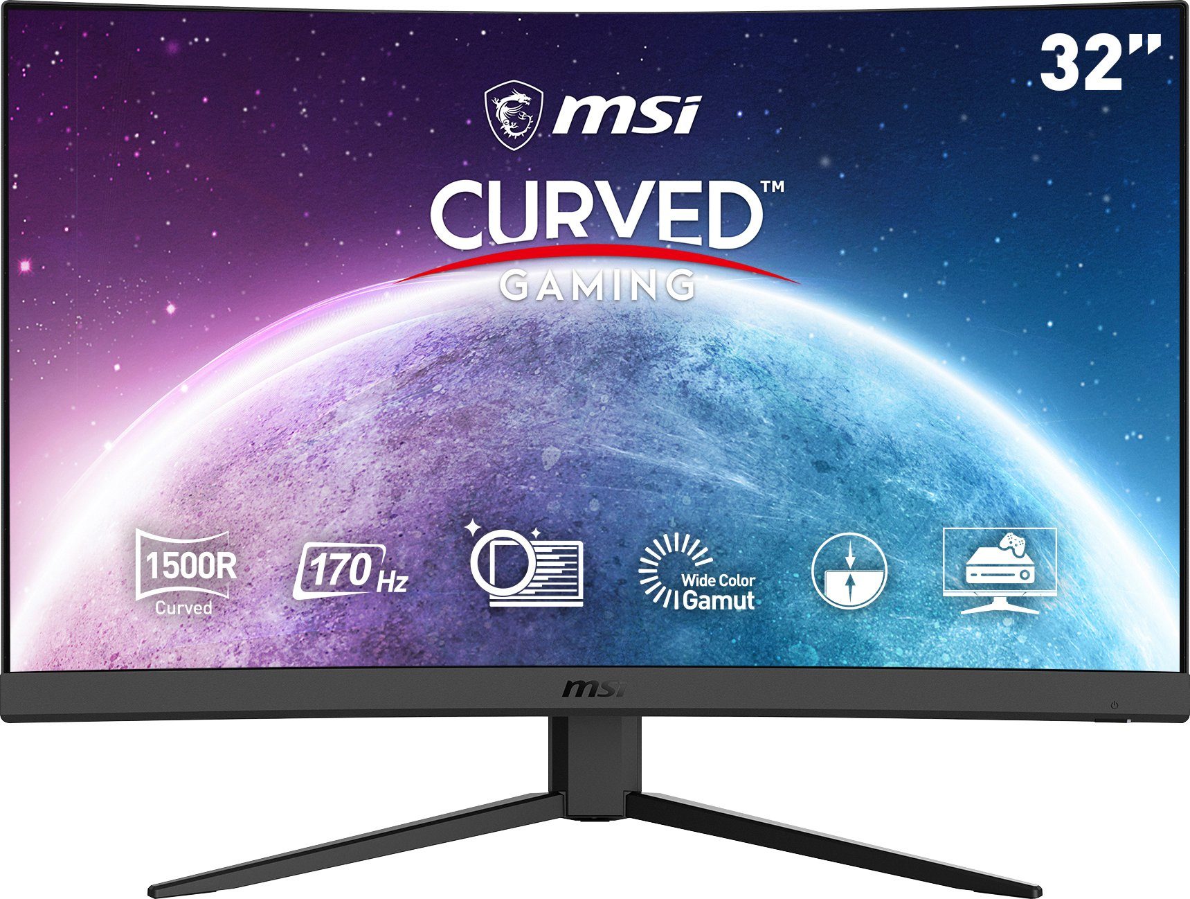 MSI Curved-gaming-ledscherm Optix G32C4 E2, 80 cm / 32", Full HD