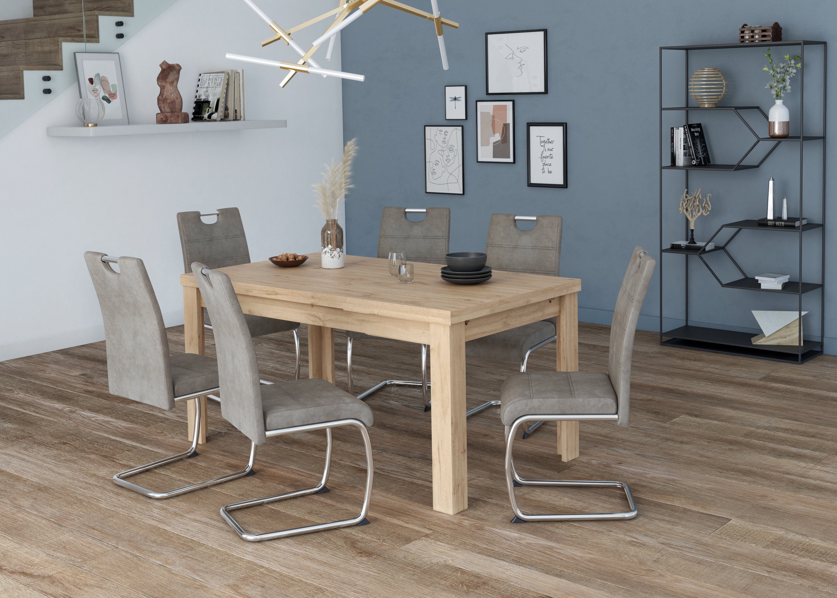 Mäusbacher Eettafel Monti BESTSELLER!, tafel, keukentafel, uitschuifbare tafel tot 280 cm