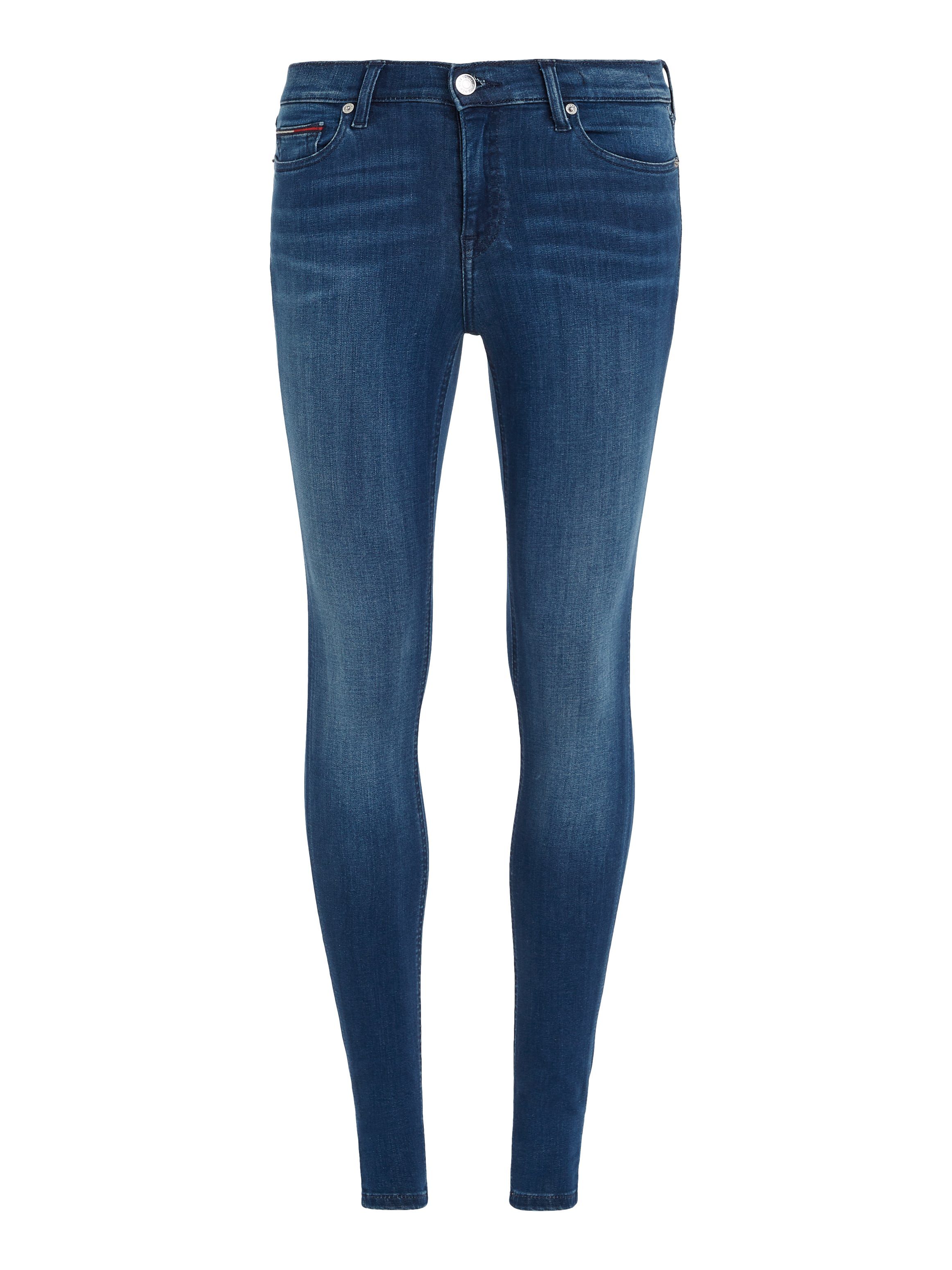 TOMMY JEANS Skinny fit jeans Nora Mid Rise Skinny Fit met tommy jeans-logobadge & borduursels
