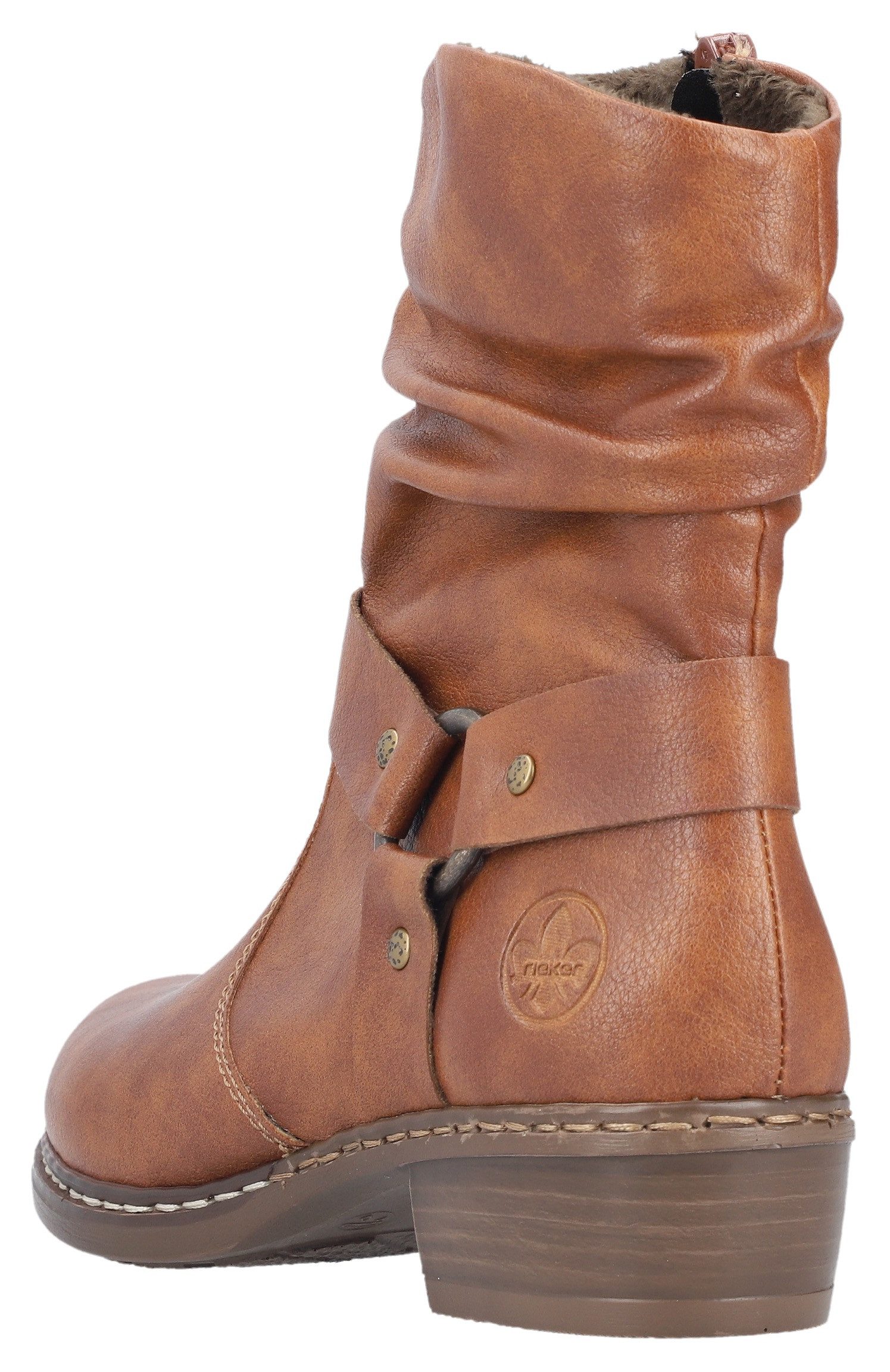 Rieker Laarsjes cowboylaarzen, western-enkellaars, hakken, met decoratieve riem