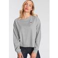 arizona sweatshirt cropped sweatshirt met logoborduursel grijs